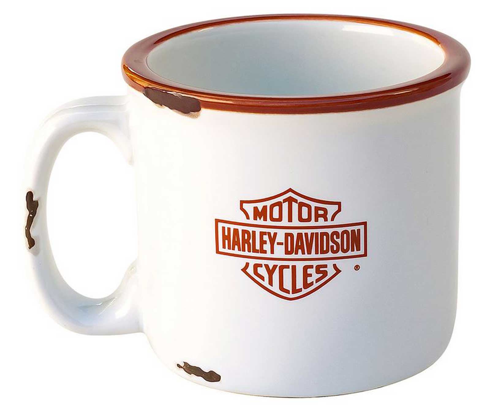 Harley-Davidson Free Shipping - Harley-Davidson Bar & Shield Wrapped Ceramic Campfire Mug - White - 14 oz. - Free Shipping on many products plus Orders Over $99
