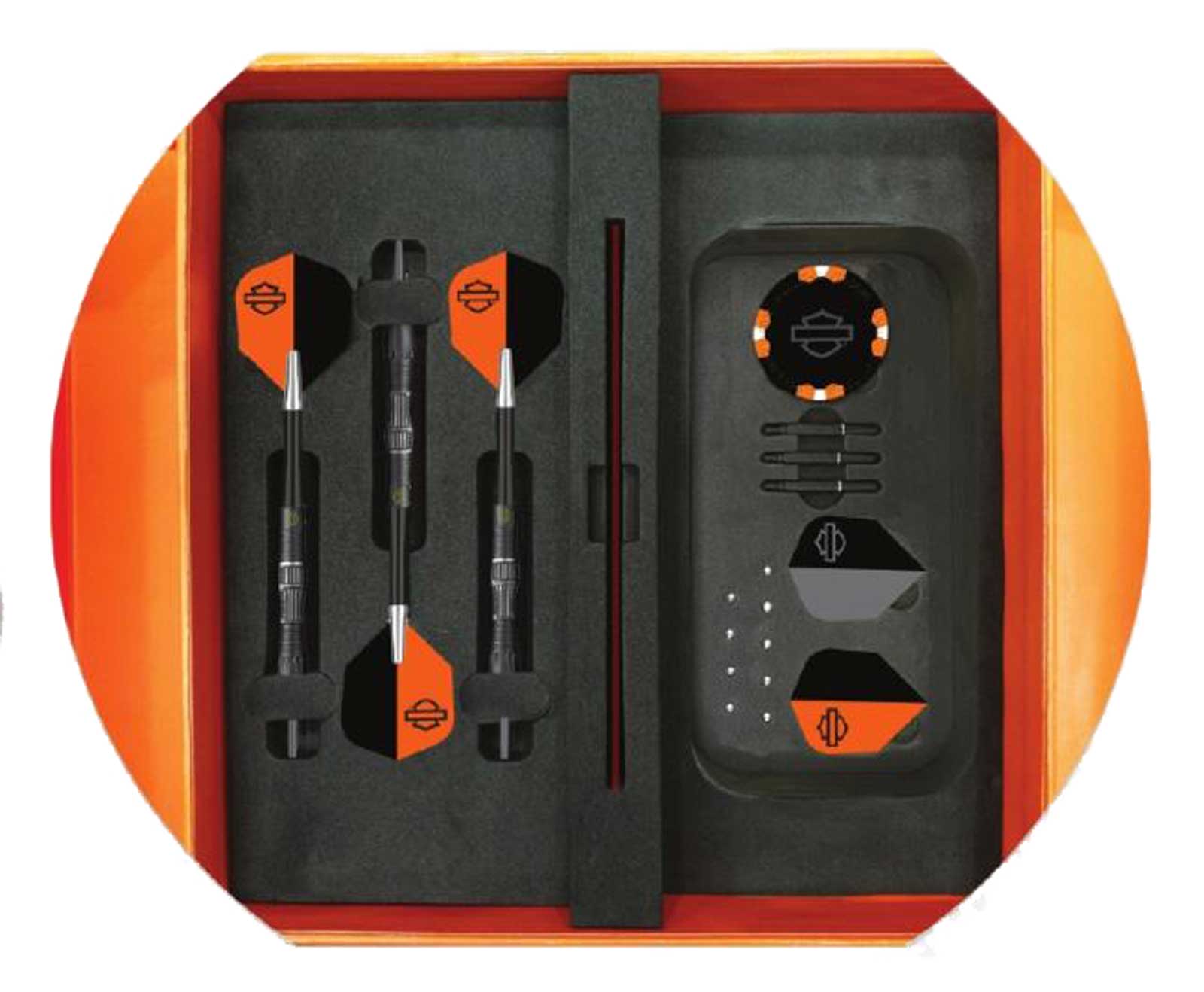 Harley-Davidson Evolution Bar & Shield Laser Engraved Tungsten Boxed Dart Set - Largest Selection of Harley-Davidson Products