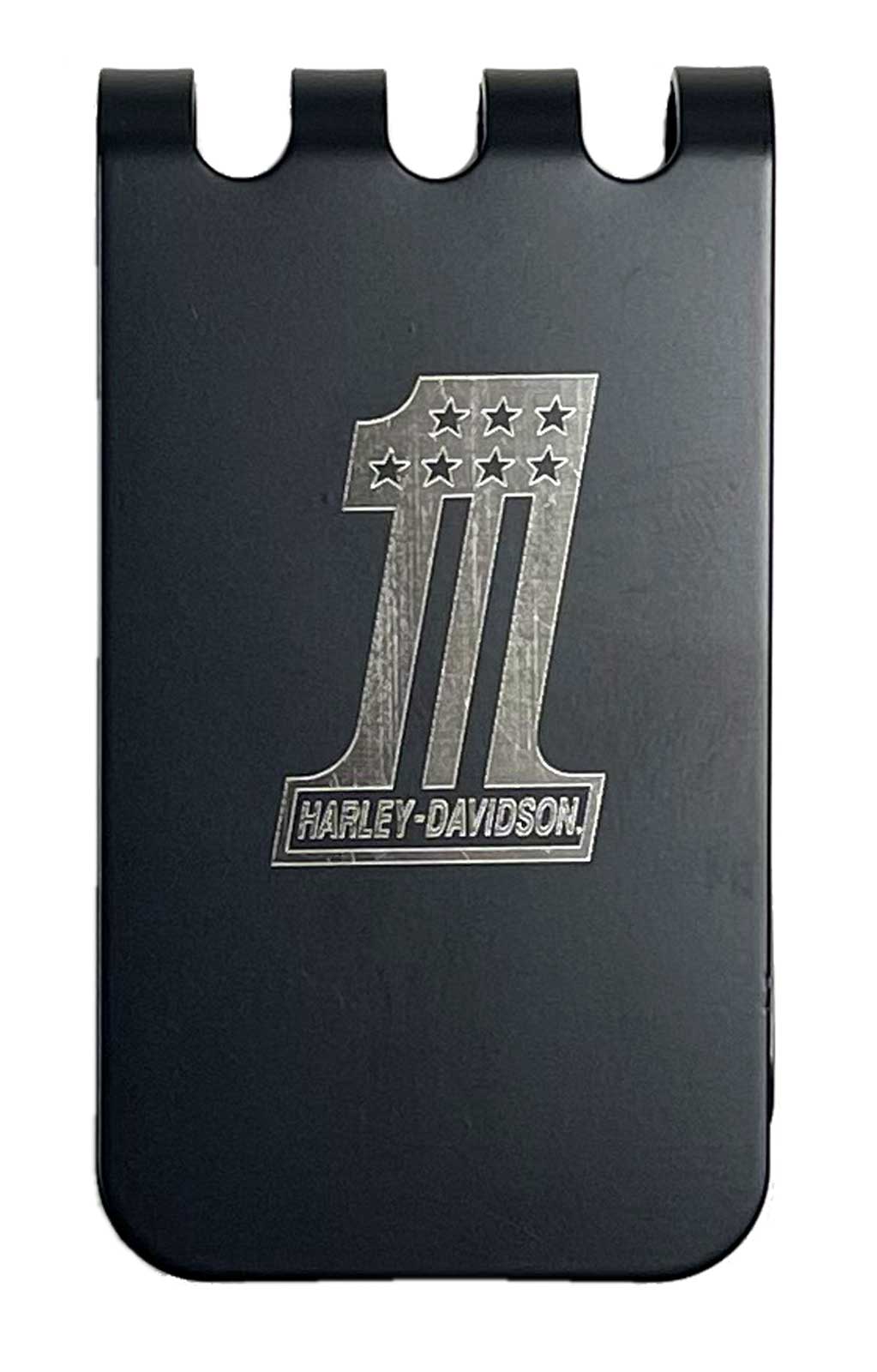 Harley-Davidson Men's #1 Metal Money Clip/Bottle Opener - Matte Black Finish - Wisconsin Harley-Davidson
