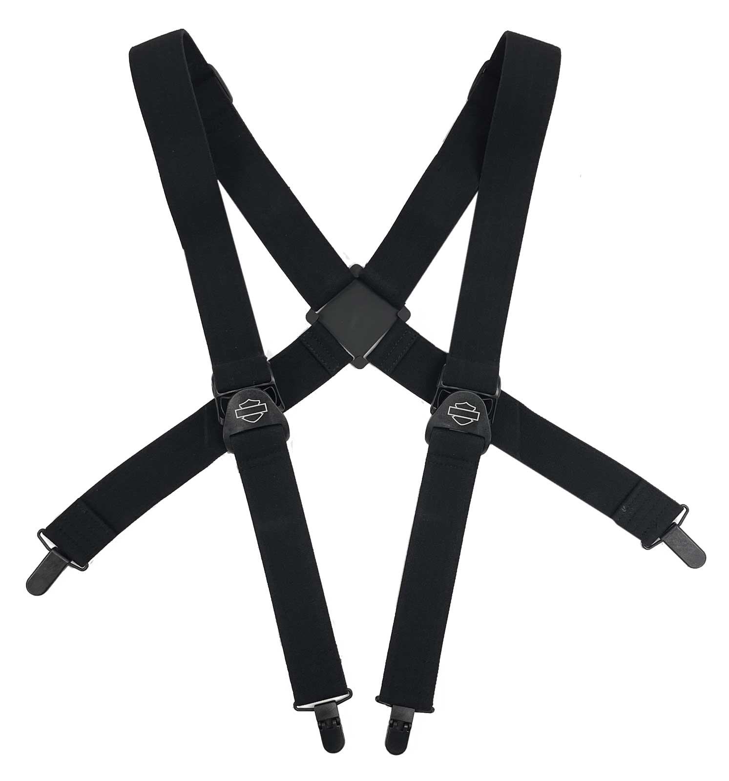 Harley-Davidson Men's Bar & Shield Adjustable Elastic Suspenders - Black - Wisconsin Harley-Davidson