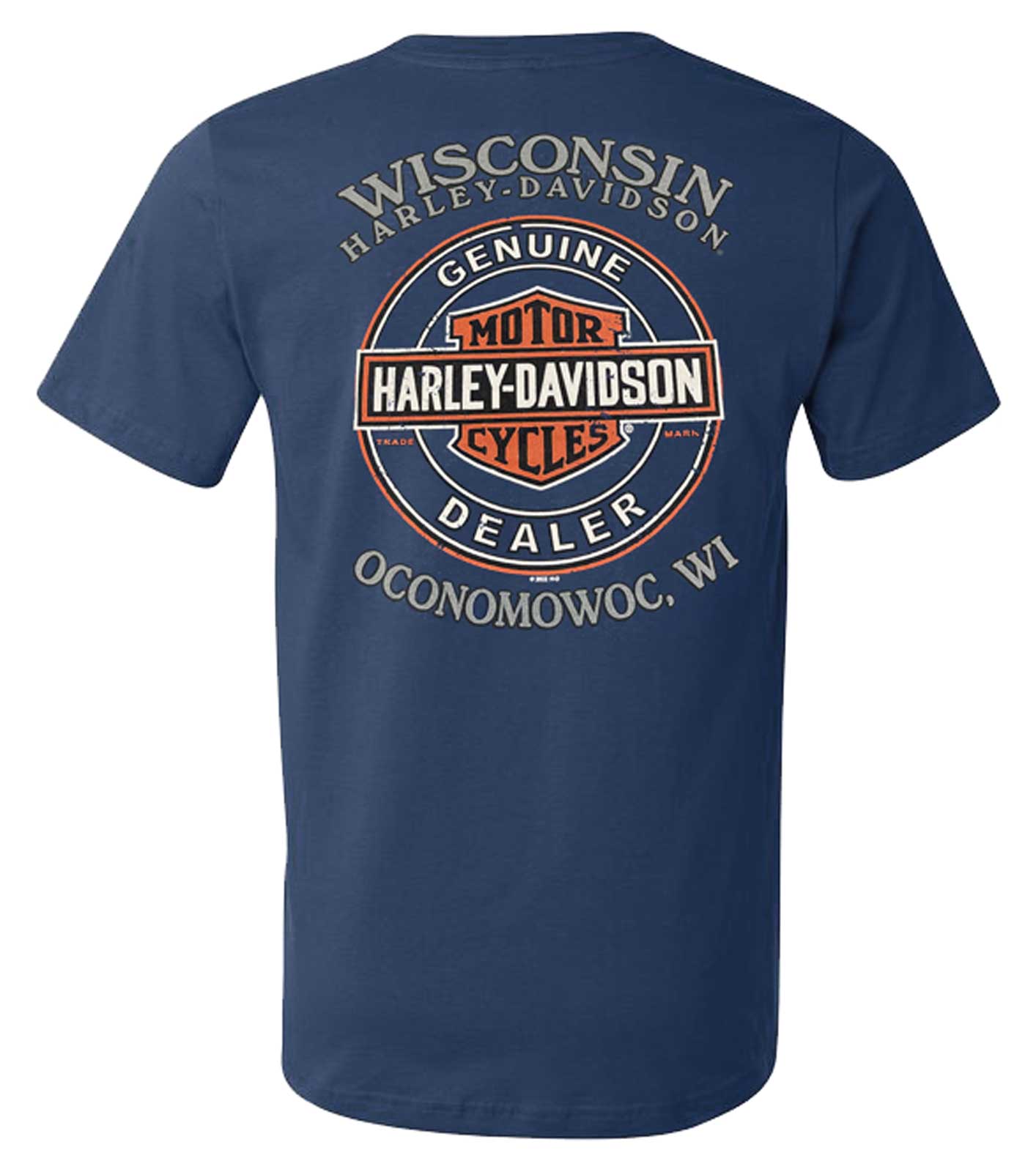 Harley-Davidson Free Shipping - Harley-Davidson Men's H-D Name Chrome Logo Printed Cotton Tee Shirt, Blue - Free Shipping on many products plus Orders Over $99