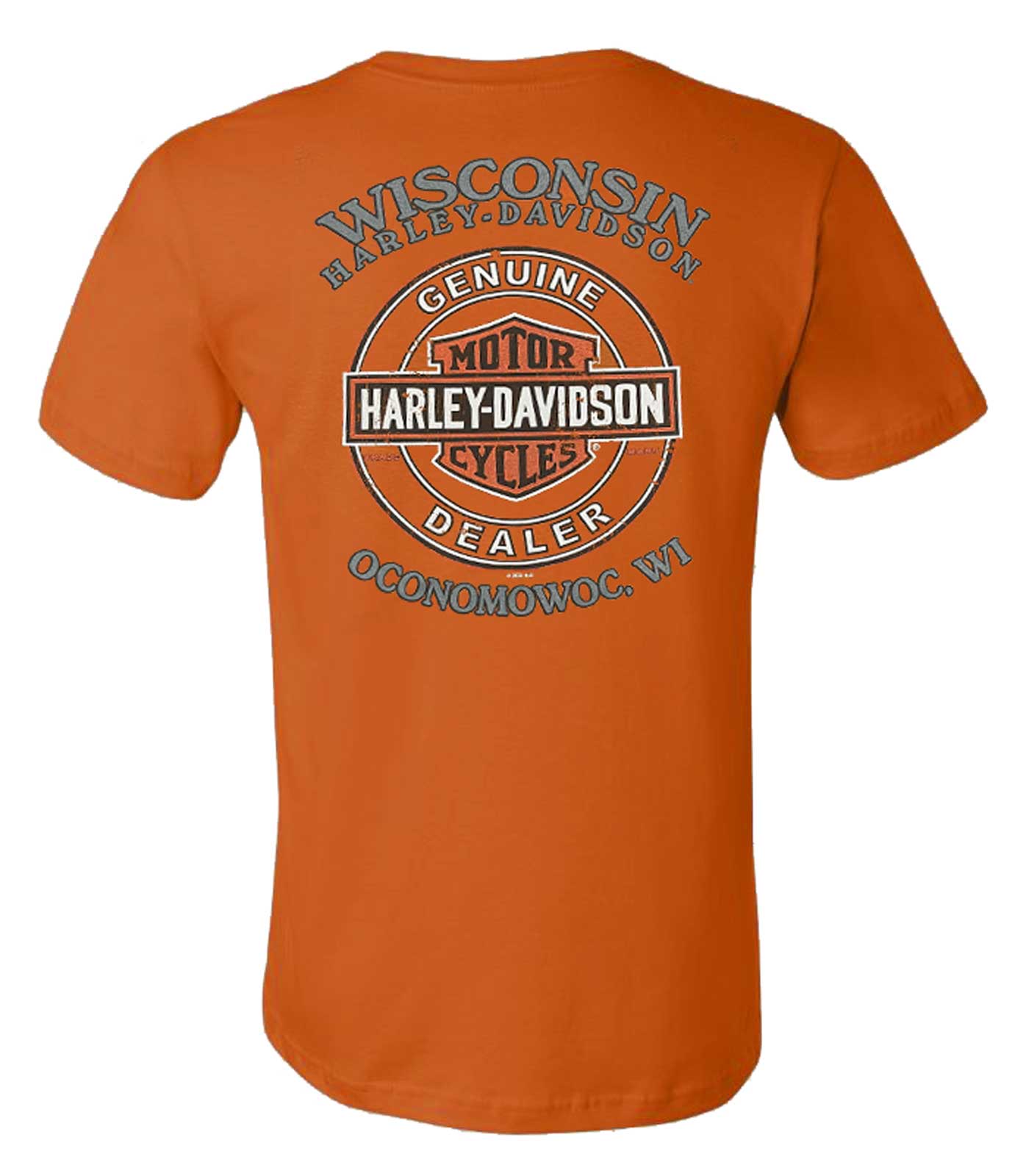 Harley-Davidson Free Shipping - Harley-Davidson Men's Skull Parts Winged Bar & Shield Cotton Tee Shirt, Orange - Free Shipping on many products plus Orders Over $99