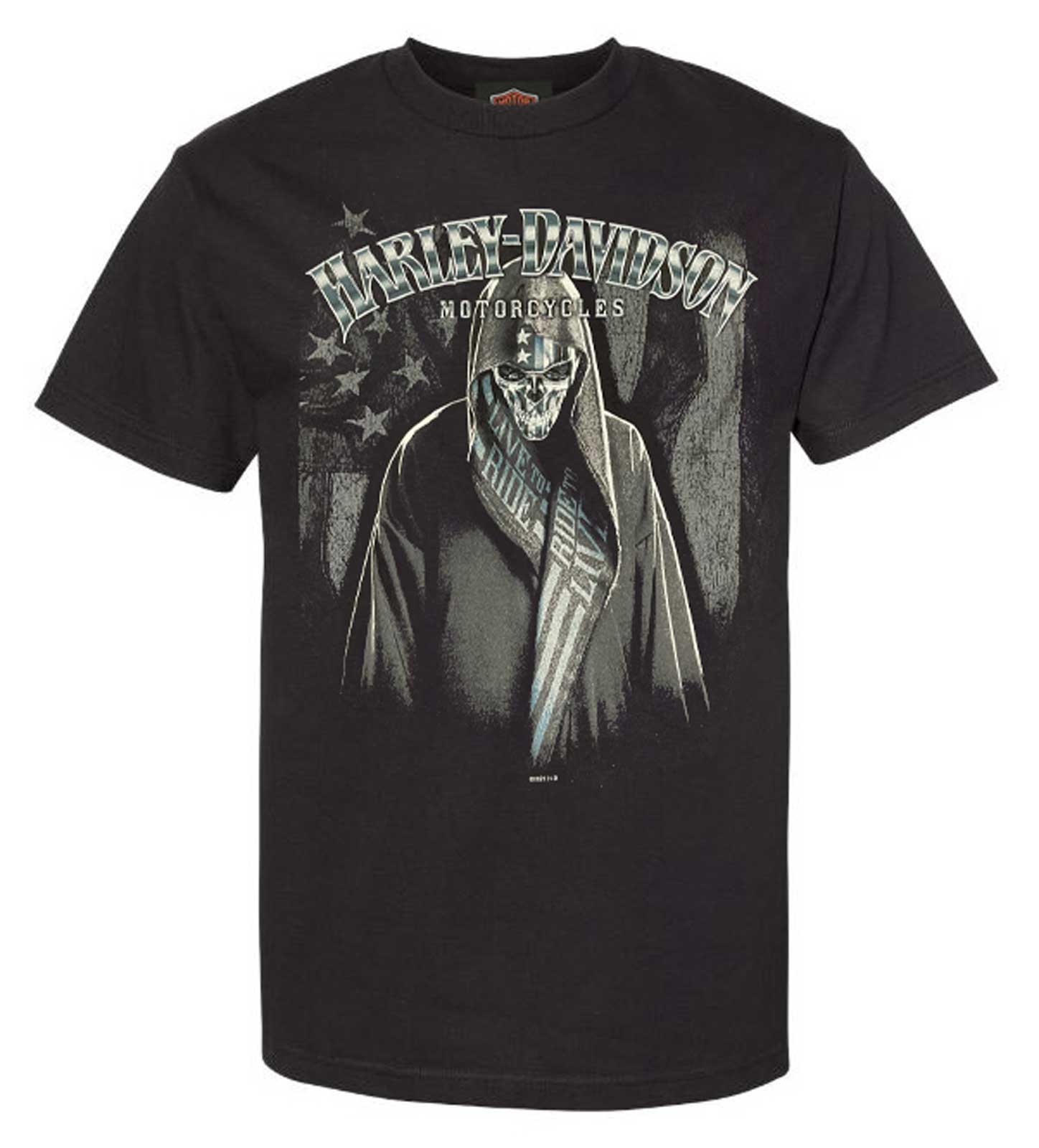 Harley-Davidson Men's Black Robed Reaper Printed Graphic Cotton Tee Shirt, Black - Wisconsin Harley-Davidson