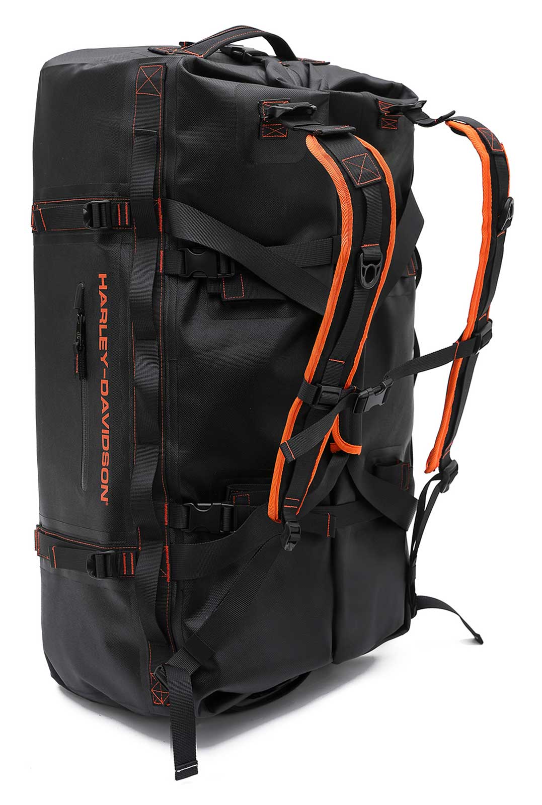 Harley-Davidson 29" Heavy-Duty Waterproof Adventure Duffel Bag, 90611-BLACK/RUST - No Hassle Returns at Wisconsin Harley