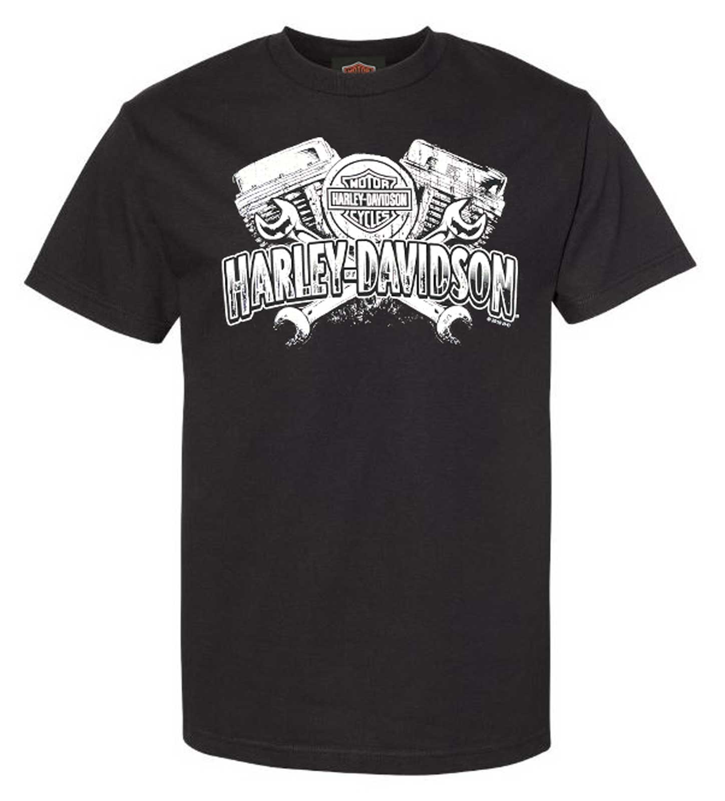 Harley-Davidson Men's Panhead Engine With Bar & Shield Logo Tee Shirt, Black - Wisconsin Harley-Davidson