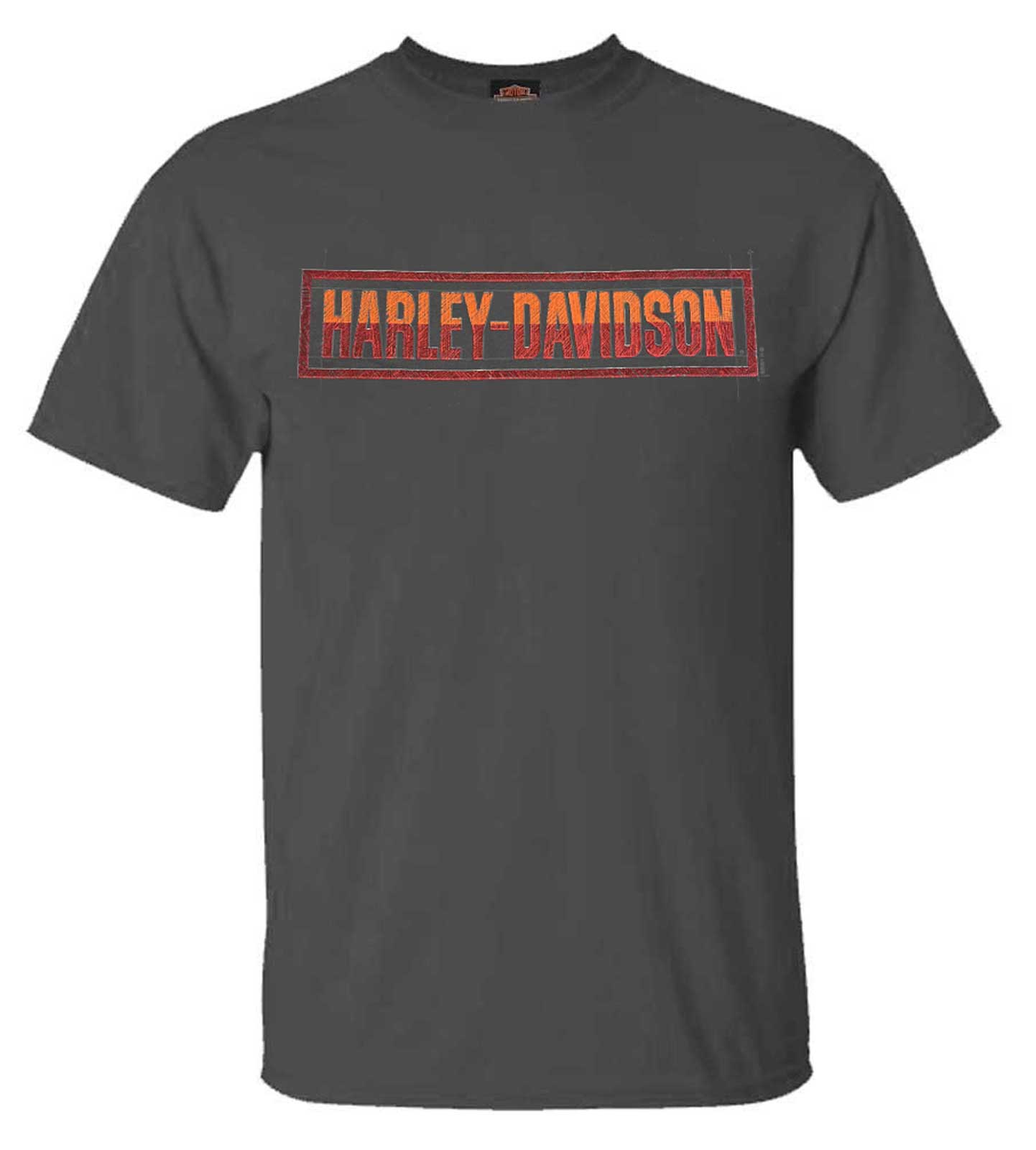 Harley-Davidson Men's Sunset H-D Name Sketch Cotton Tee Shirt, Smoke Gray - Wisconsin Harley-Davidson