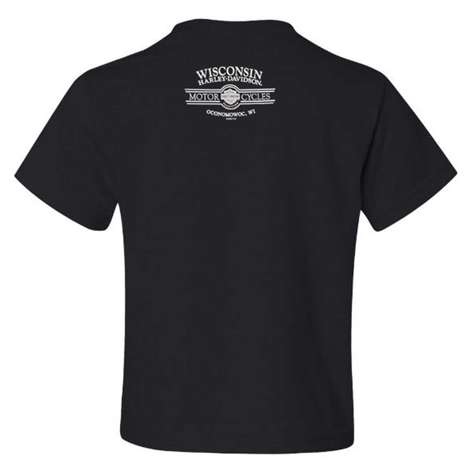 【Raucohouse】American harley-davidson printing t-shirt Harley-Davidson® Men's Imprinted H-D Text Crew-Neck Short