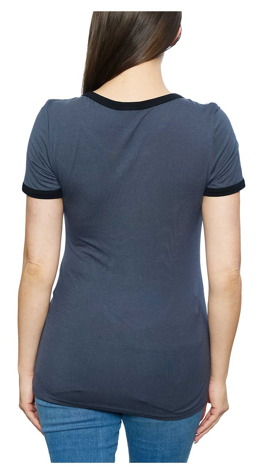 Harley-Davidson Women's Freedom Ride Embellished Short Sleeve Tee - Dark Gray - No Hassle Returns at Wisconsin Harley