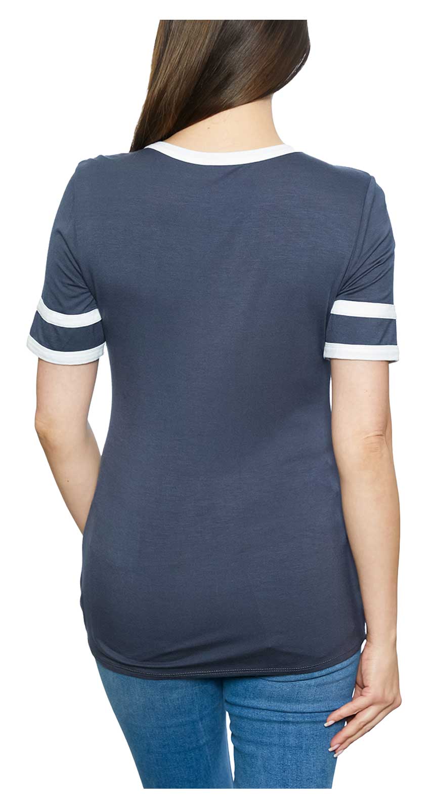 Harley-Davidson Women's Gutenberg Guide Short Sleeve Laced V-Neck Tee - Gray - No Hassle Returns at Wisconsin Harley