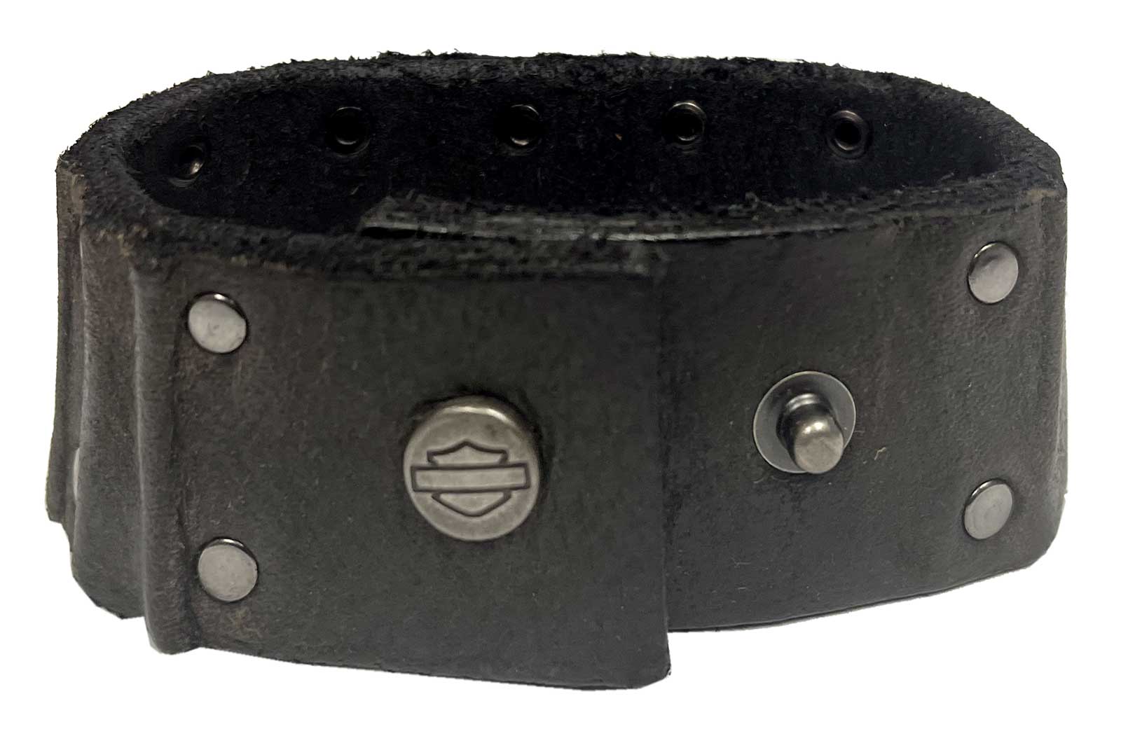 Harley-Davidson Free Shipping - Harley-Davidson Men's Ribbed Studded Leather Cuff Bracelet Adjustable Wristband - Free Shipping on many products plus Orders Over $99