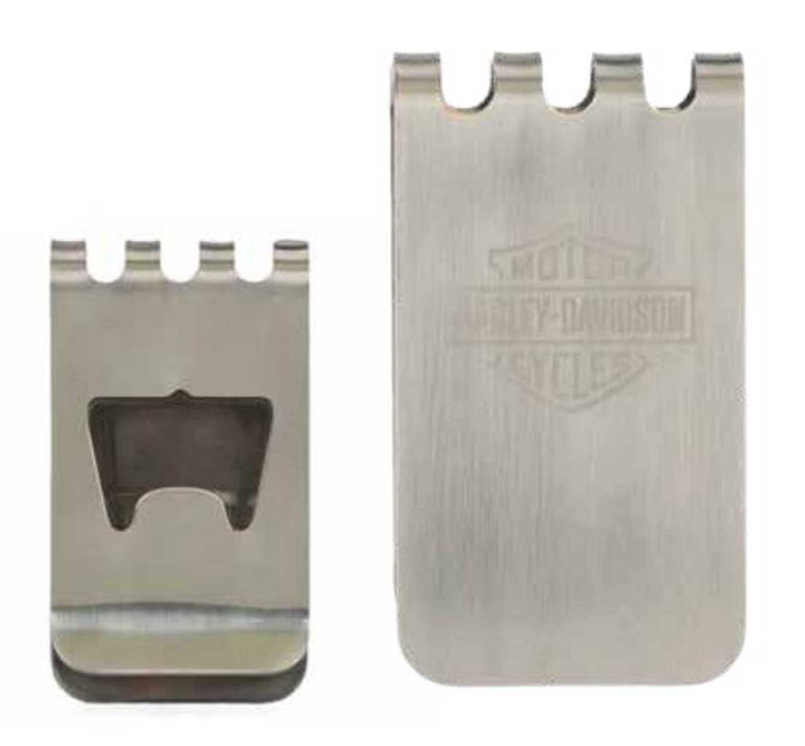 Harley-Davidson Free Shipping - Harley-Davidson Men's B&S Metal Money Clip/Bottle Opener - Brushed Nickel - Free Shipping on many products plus Orders Over $99