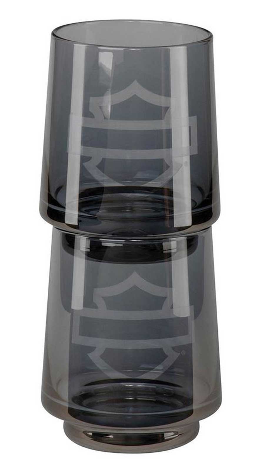 Harley-Davidson Free Shipping - Harley-Davidson Open Bar & Shield Logo Smoke Gray Rocks Glass Set - 11 oz. - Free Shipping on many products plus Orders Over $99