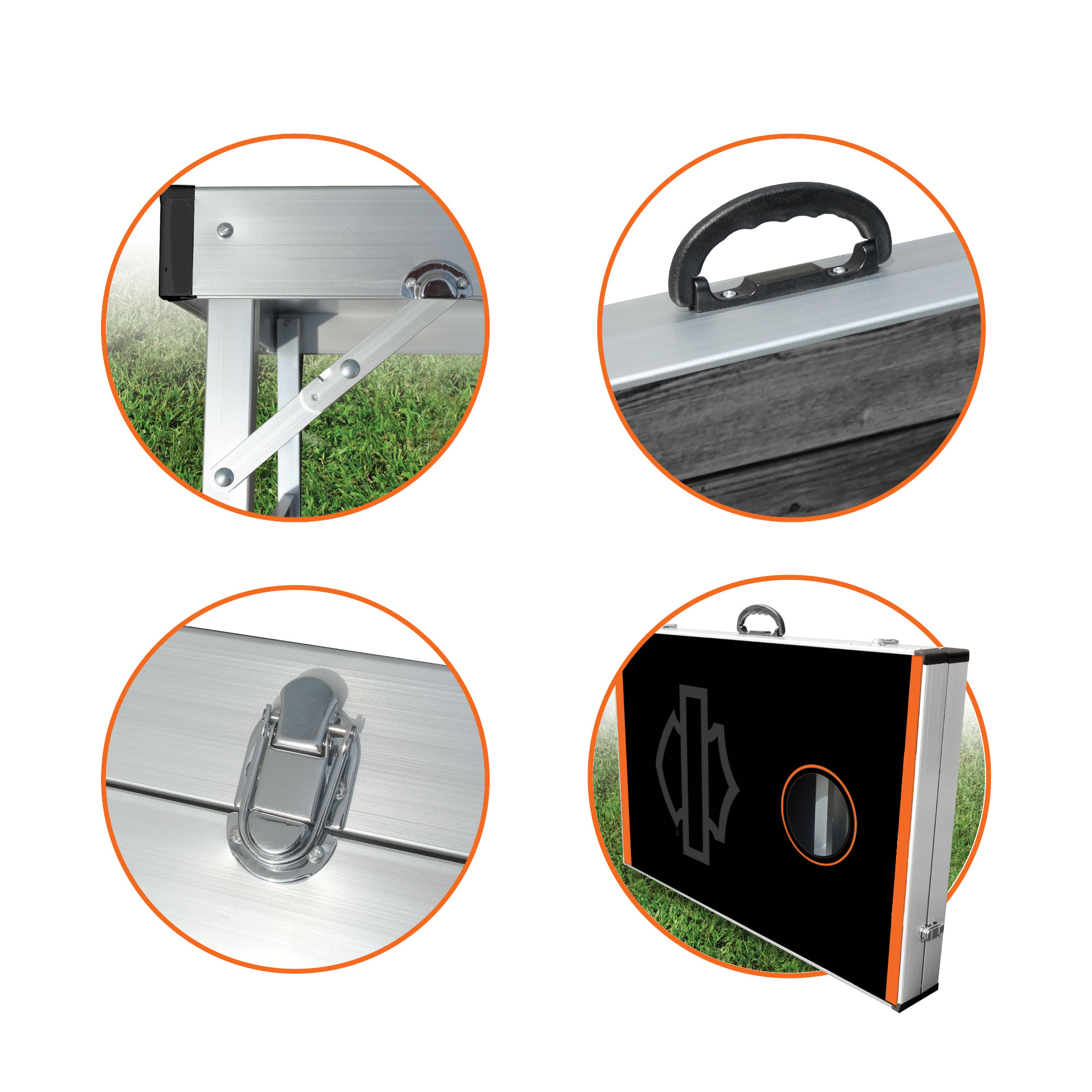 Harley-Davidson Stealth Bar & Shield Bean Bag Toss Yard Game Cornhole Board Game - No Hassle Returns at Wisconsin Harley