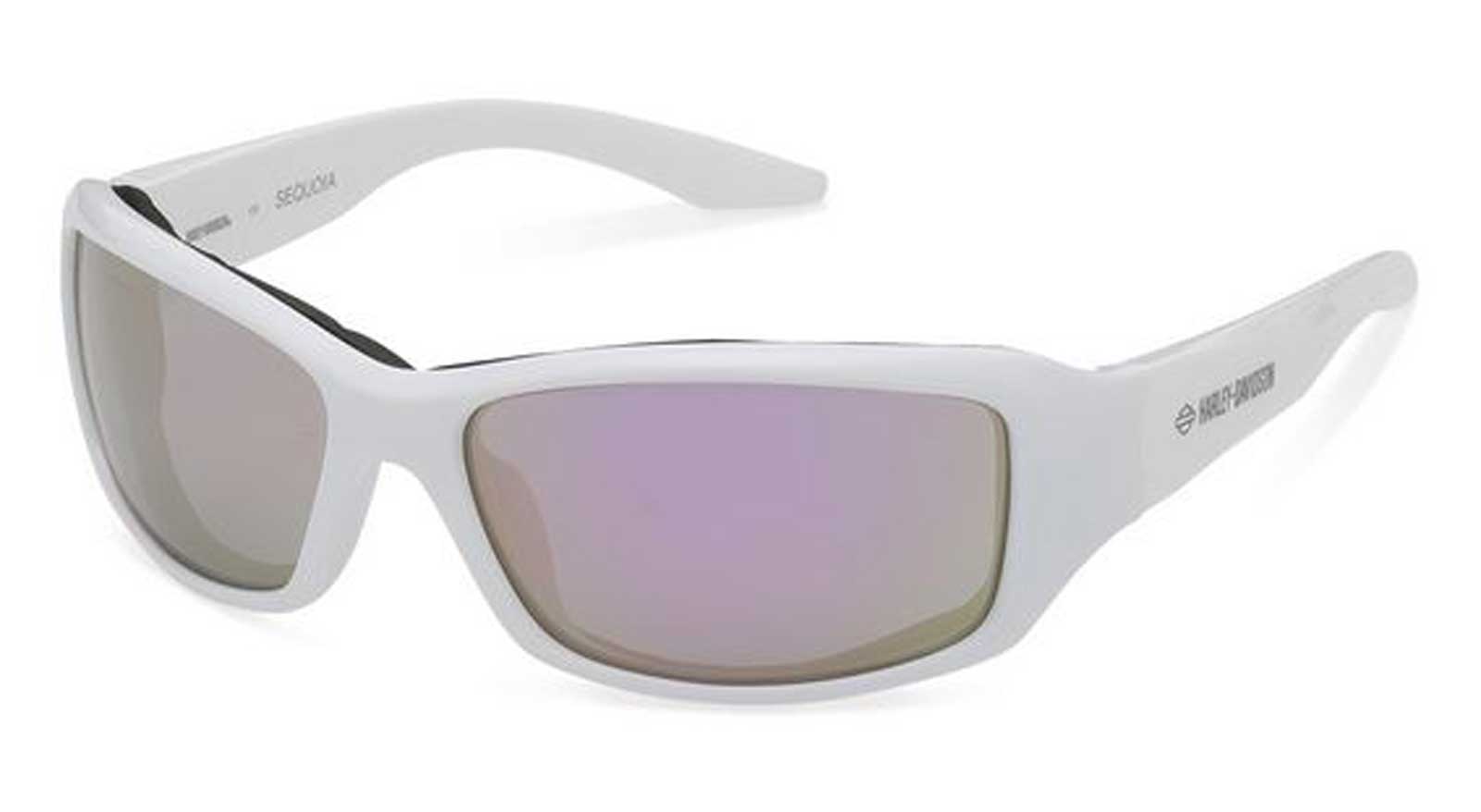 Harley-Davidson Women's Sequoia Rectangular Sunglasses, Shiny White Frames - Wisconsin Harley-Davidson