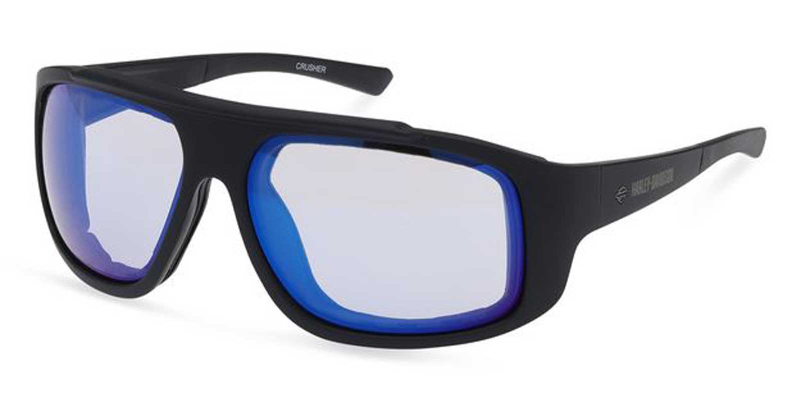 Harley-Davidson Men's Crusher Photochromic Sunglasses, Matte Black Frames - Wisconsin Harley-Davidson
