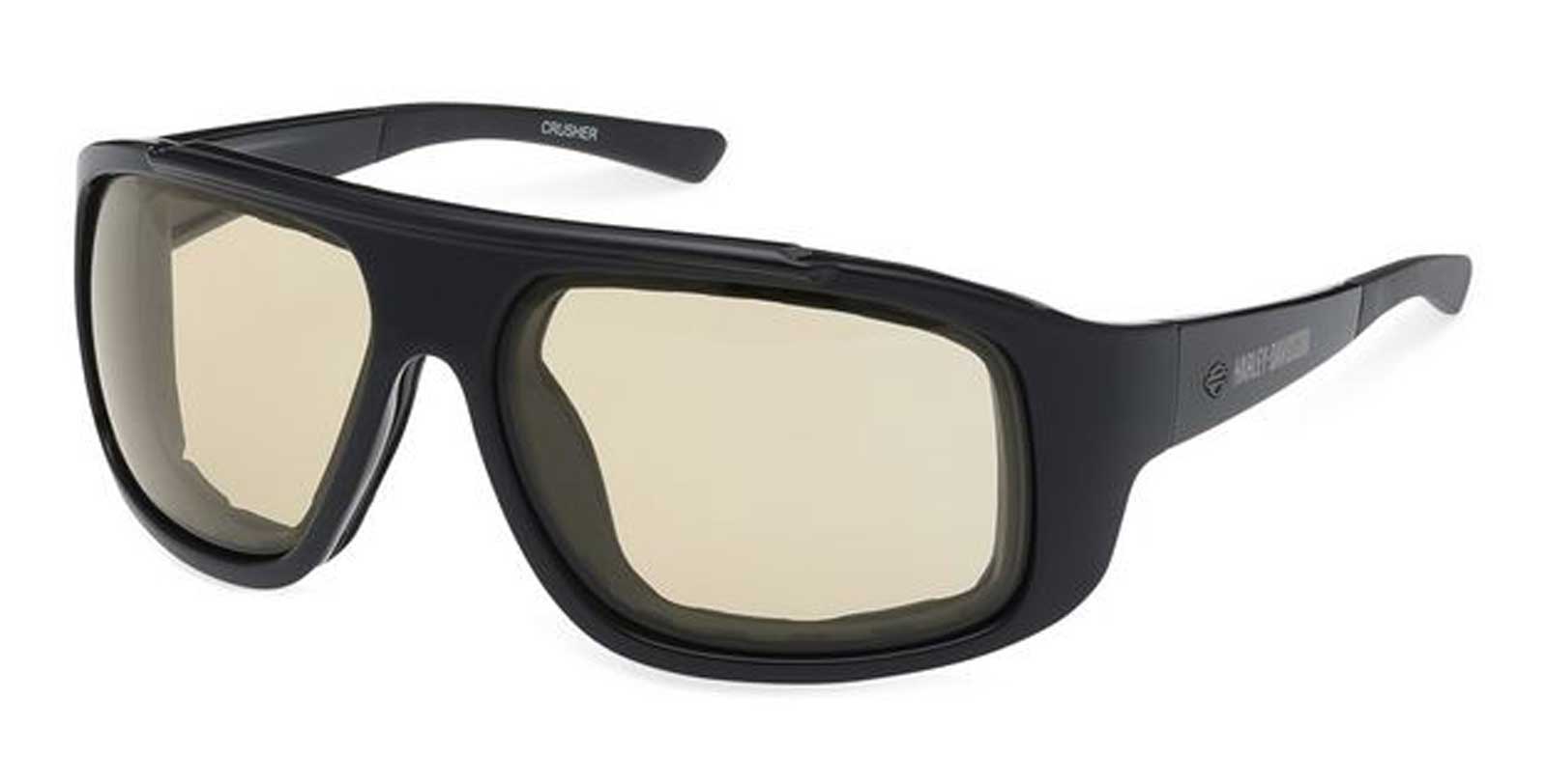 Harley-Davidson Men's Crusher Photochromic Sunglasses, Shiny Black Frames - Wisconsin Harley-Davidson
