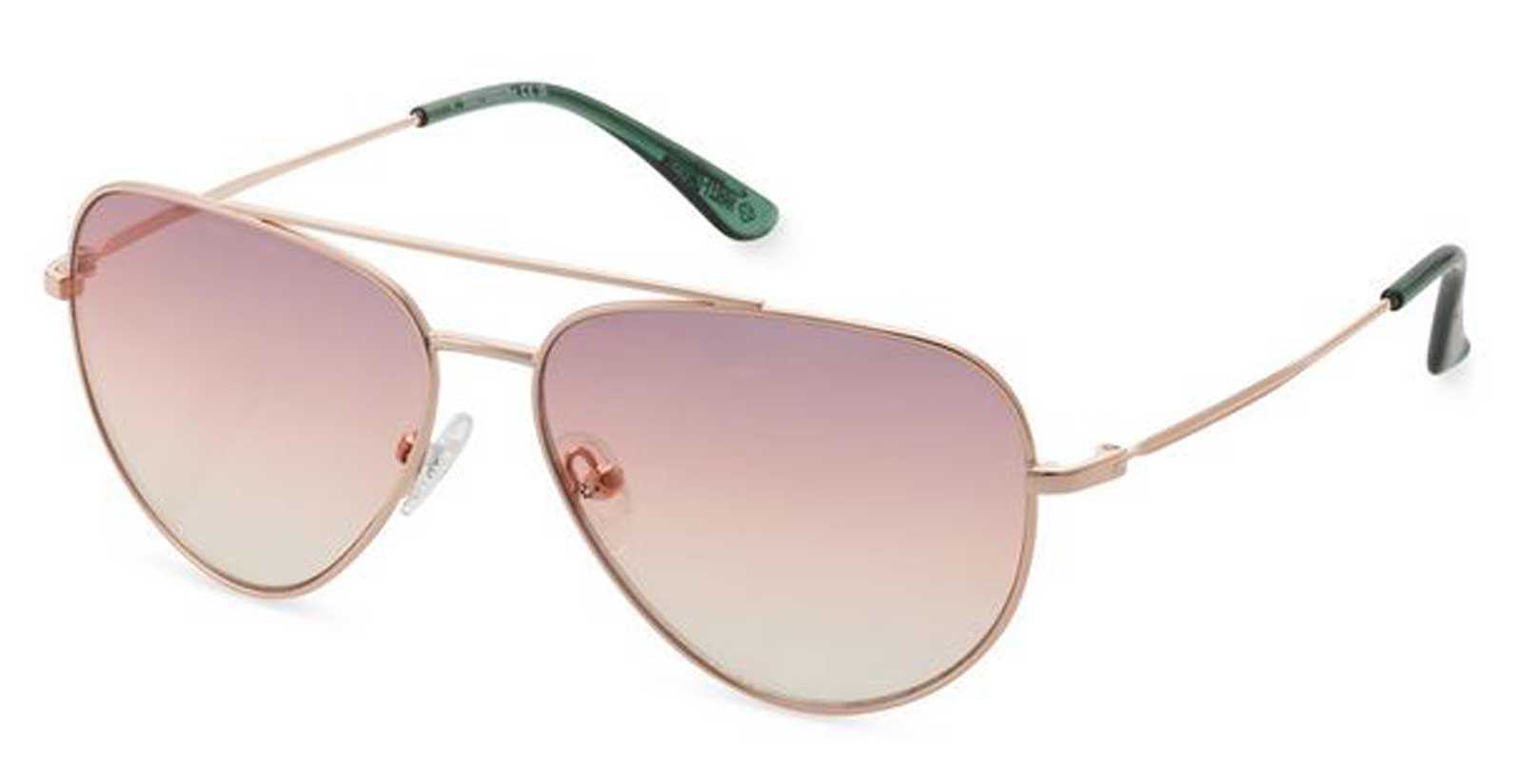 Harley-Davidson Women's Metal Pilot Sunglasses, Shiny Rose Gold Frames - Wisconsin Harley-Davidson
