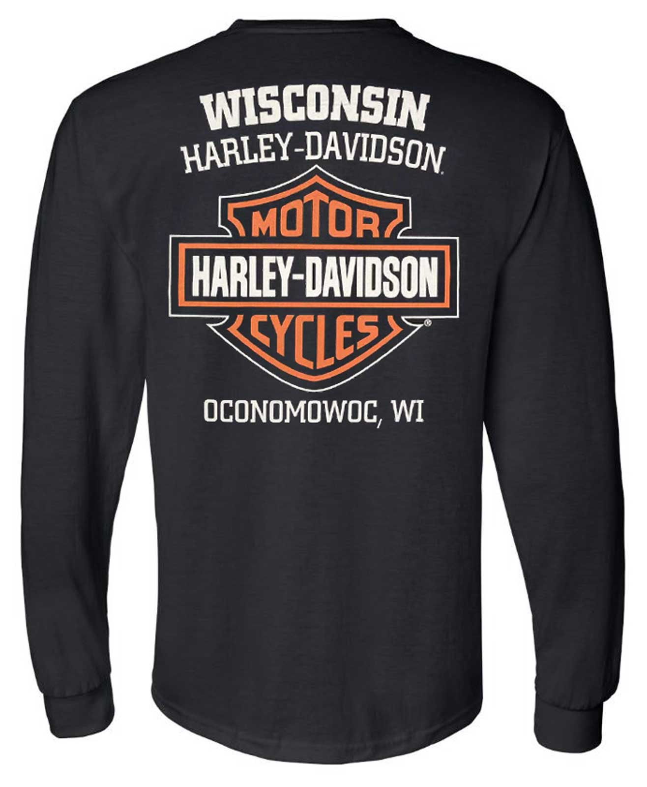 クールなスカルプリント!!【Harley-Davidson】ウェットシャツ ハーレーダビッドソン 両面プリント スカル ブラックTシャツ 2XL