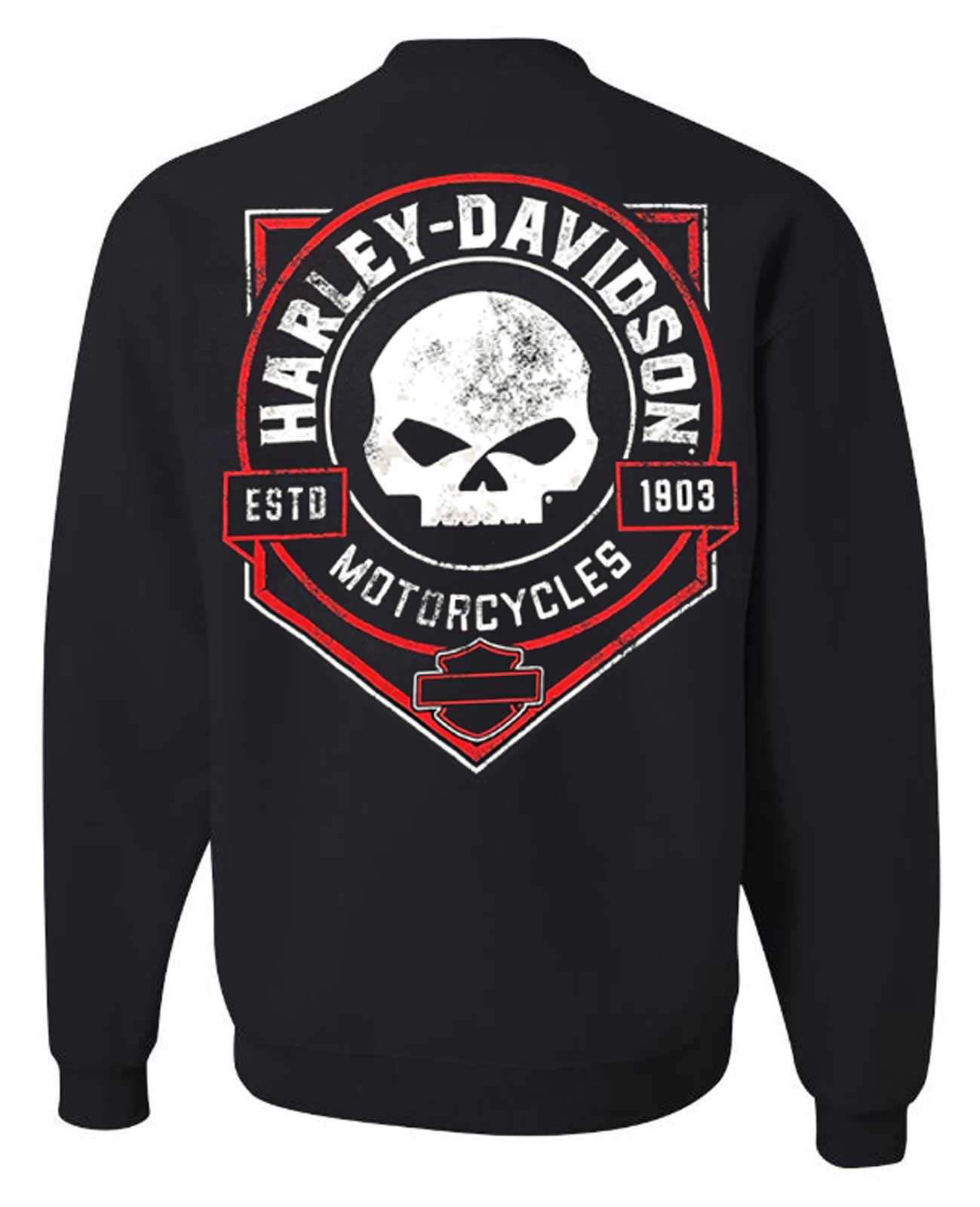 Harley-Davidson Free Shipping - Harley-Davidson Men's Ragged Willie G Skull Fleece Pullover Sweatshirt, Black - Free Shipping on many products plus Orders Over $99