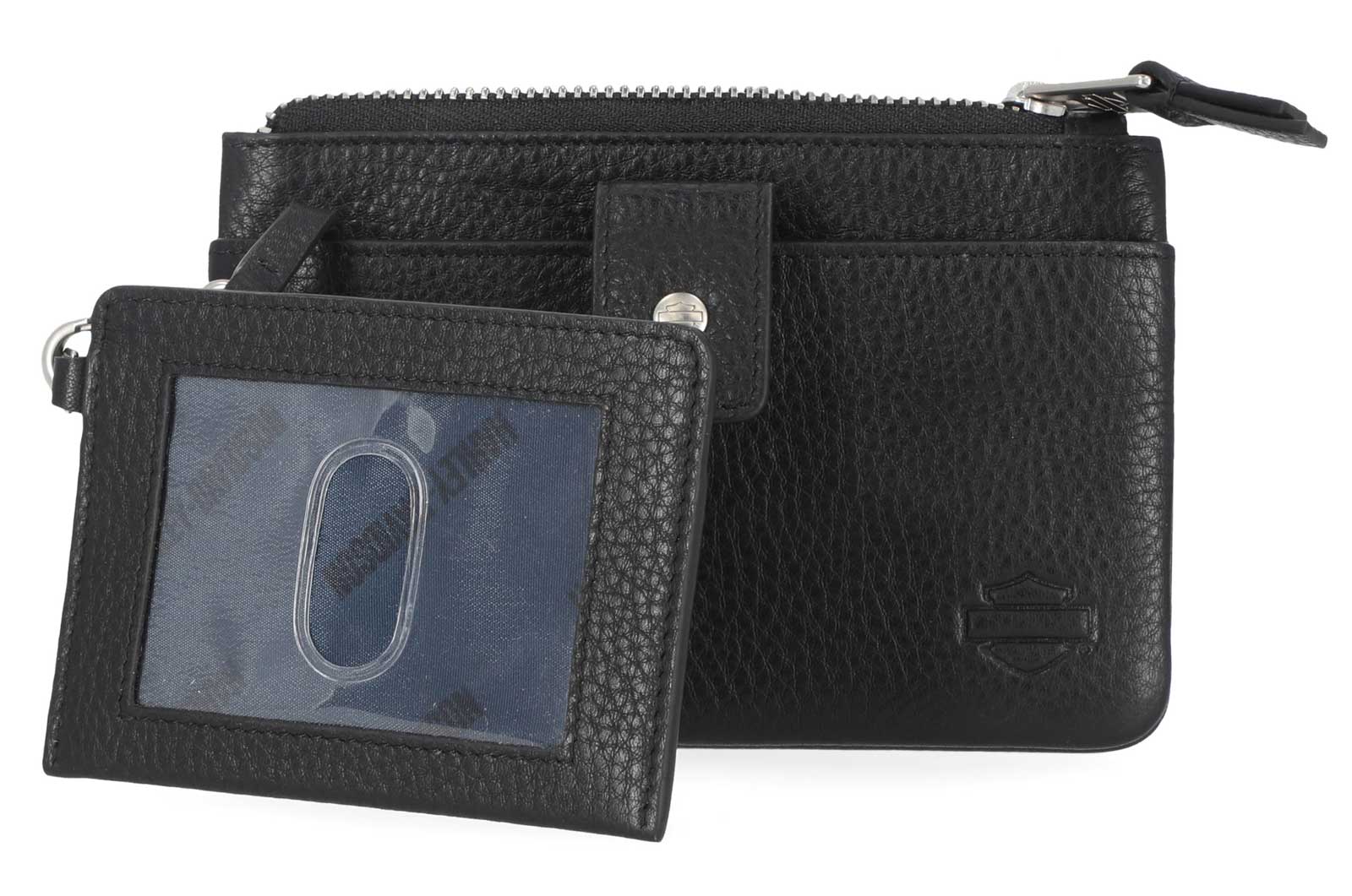 Harley-Davidson Women's Pebble Leather Bar & Shield Vintage Wallet - Black - Largest Selection of Harley-Davidson Products