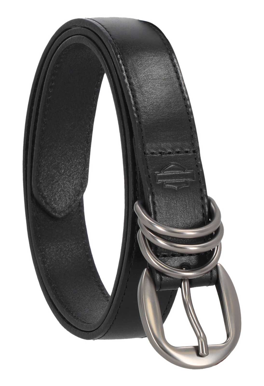 Harley-Davidson Women's Multi Keeper D Ring B&S Genuine Leather Belt - Black - No Hassle Returns at Wisconsin Harley