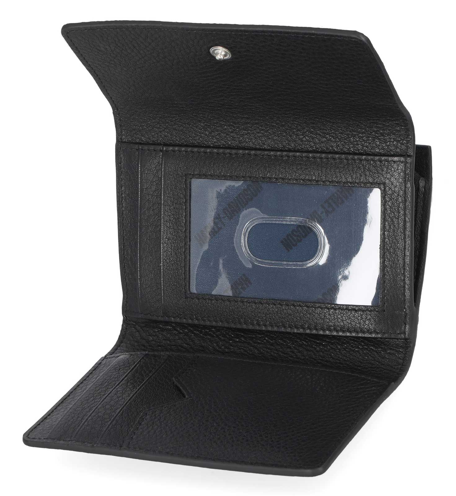 Harley-Davidson Women's Pebble Leather Bar & Shield Billfold Wallet - Black - No Hassle Returns at Wisconsin Harley