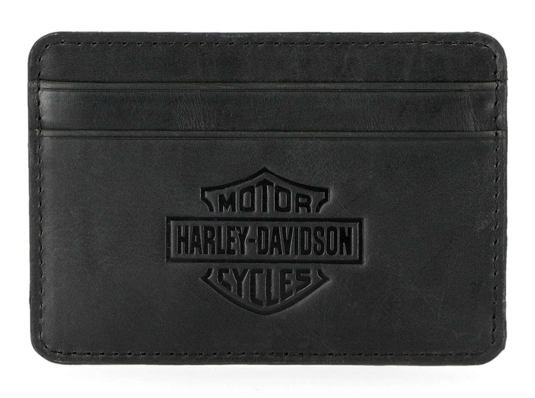 Harley-Davidson Free Shipping - Harley-Davidson Men's Modular Debossed Bar & Shield Leather Money Clip - Black - Free Shipping on many products plus Orders Over $99