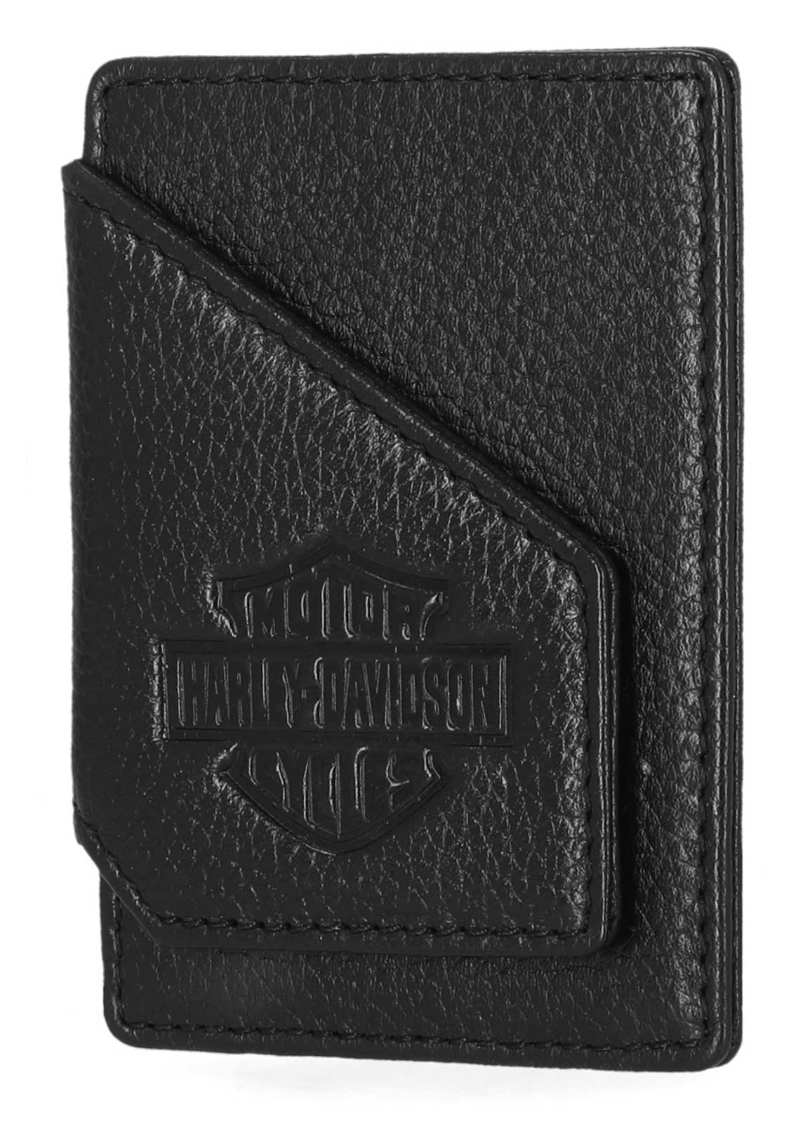 Harley-Davidson® Men's Bar & Shield Core Pebble Card Case Wallet