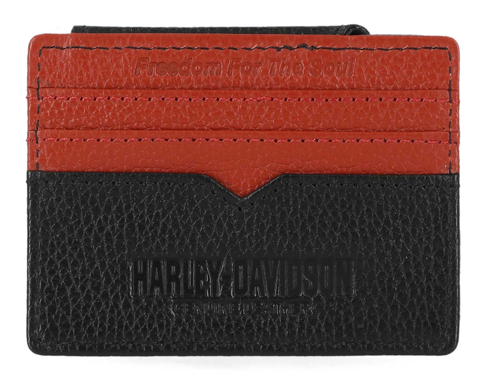 Harley-Davidson Men's Bar & Shield Core Pebble Card Case Wallet - Black - No Hassle Returns at Wisconsin Harley