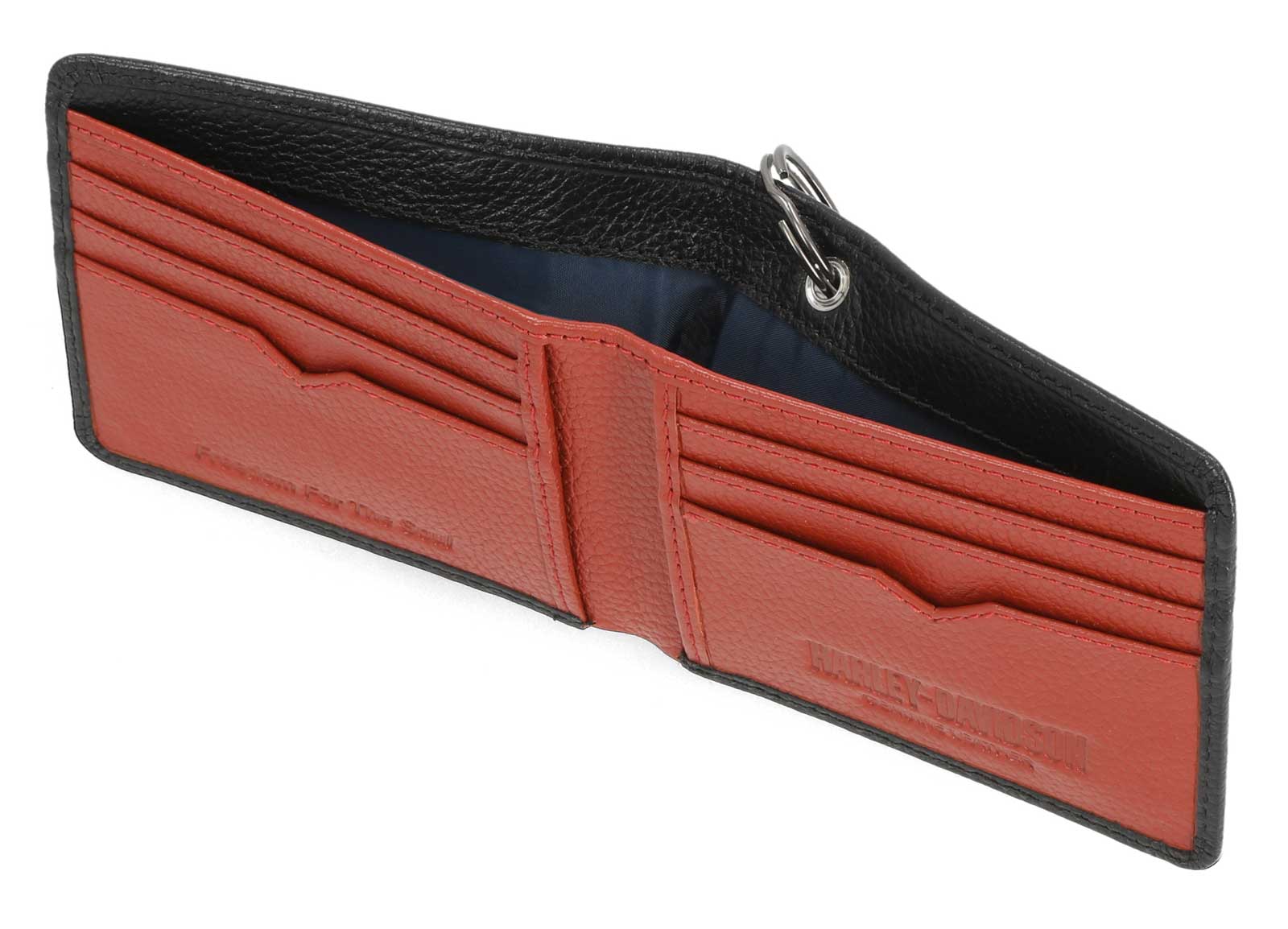期間限定値下！Harley-Davidsonスタッズウォレットチェーン90s本革 Harley-Davidson® Men's Bar & Shield Core Pebble Biker Chain Bi