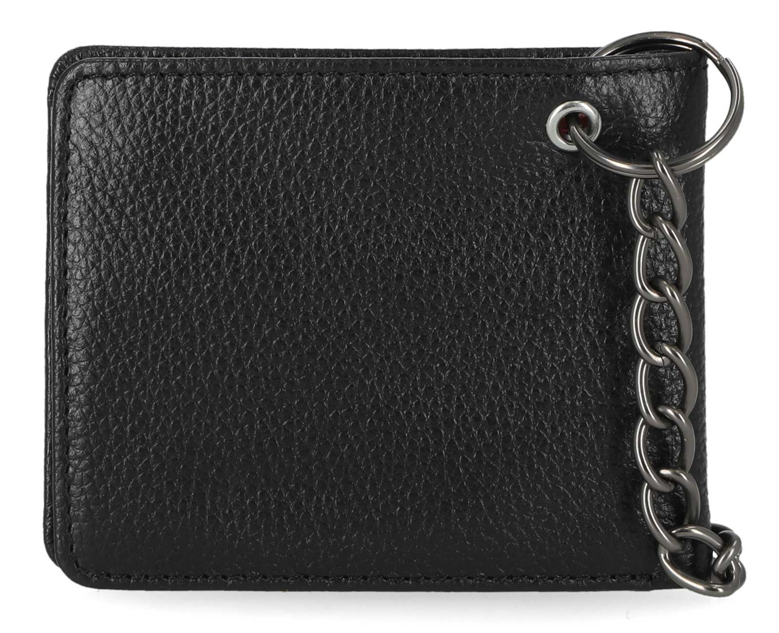 Harley-Davidson Men's Bar & Shield Core Pebble Biker Chain Bi-Fold Wallet, Black - Largest Selection of Harley-Davidson Products
