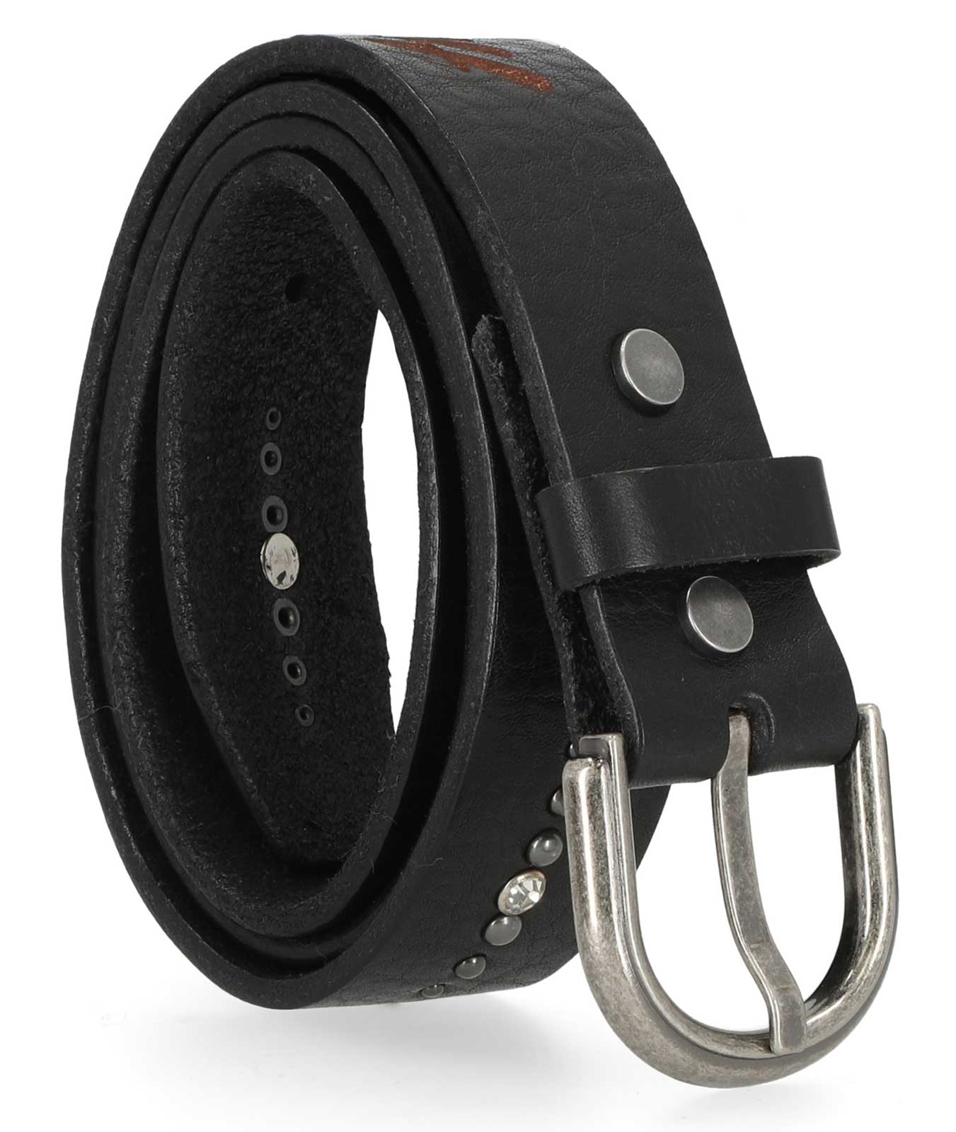 Harley-Davidson Free Shipping - Harley-Davidson Women's Laser Etched Logo Bling Genuine Leather Belt - Black - Free Shipping on many products plus Orders Over $99