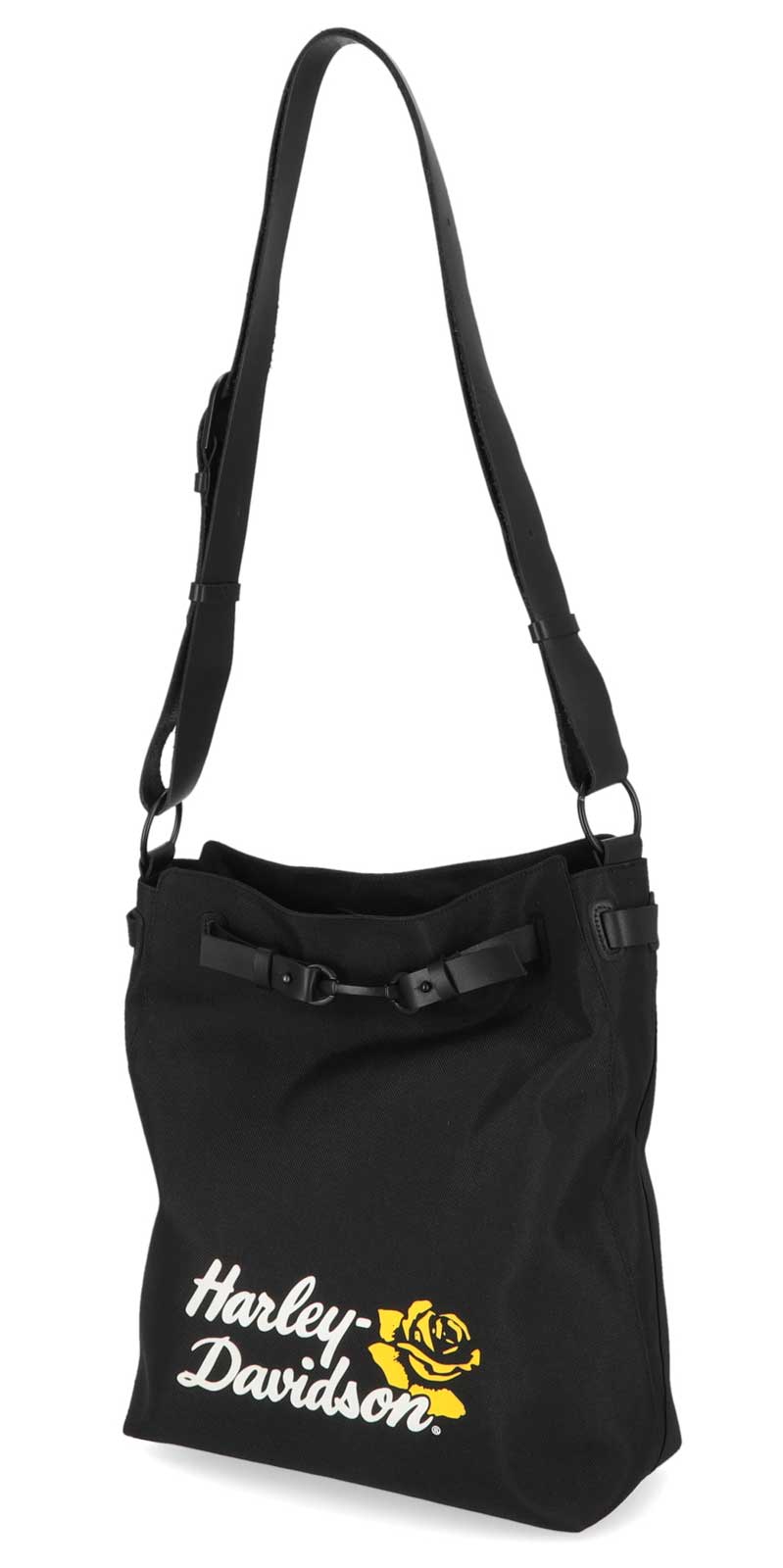 Harley-Davidson Women's Rose Hobo Summer Canvas Tote Purse w/ Adjustable Strap - Wisconsin Harley-Davidson