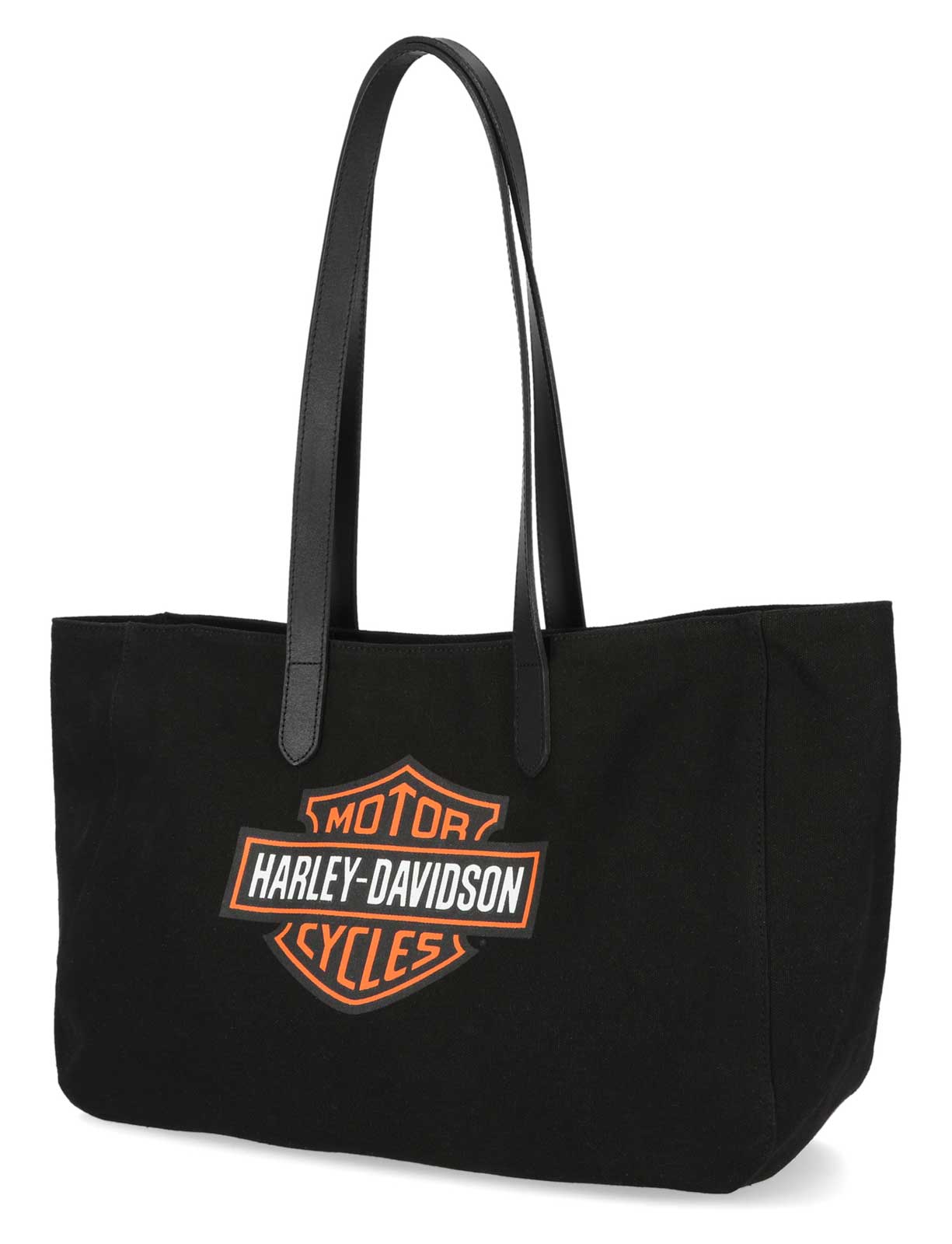 Harley-Davidson Women's Bar & Shield Logo Summer Tote Bag - Black Canvas - Wisconsin Harley-Davidson