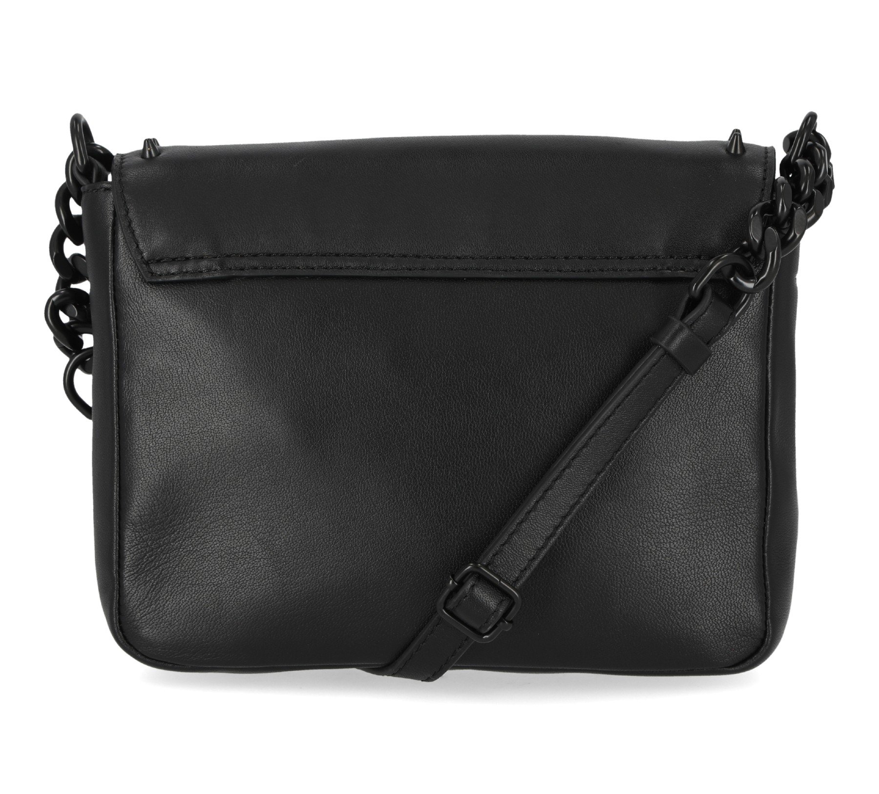 Harley-Davidson Women's Bar & Shield Cone Stud Flap Crossbody Purse - Black - No Hassle Returns at Wisconsin Harley