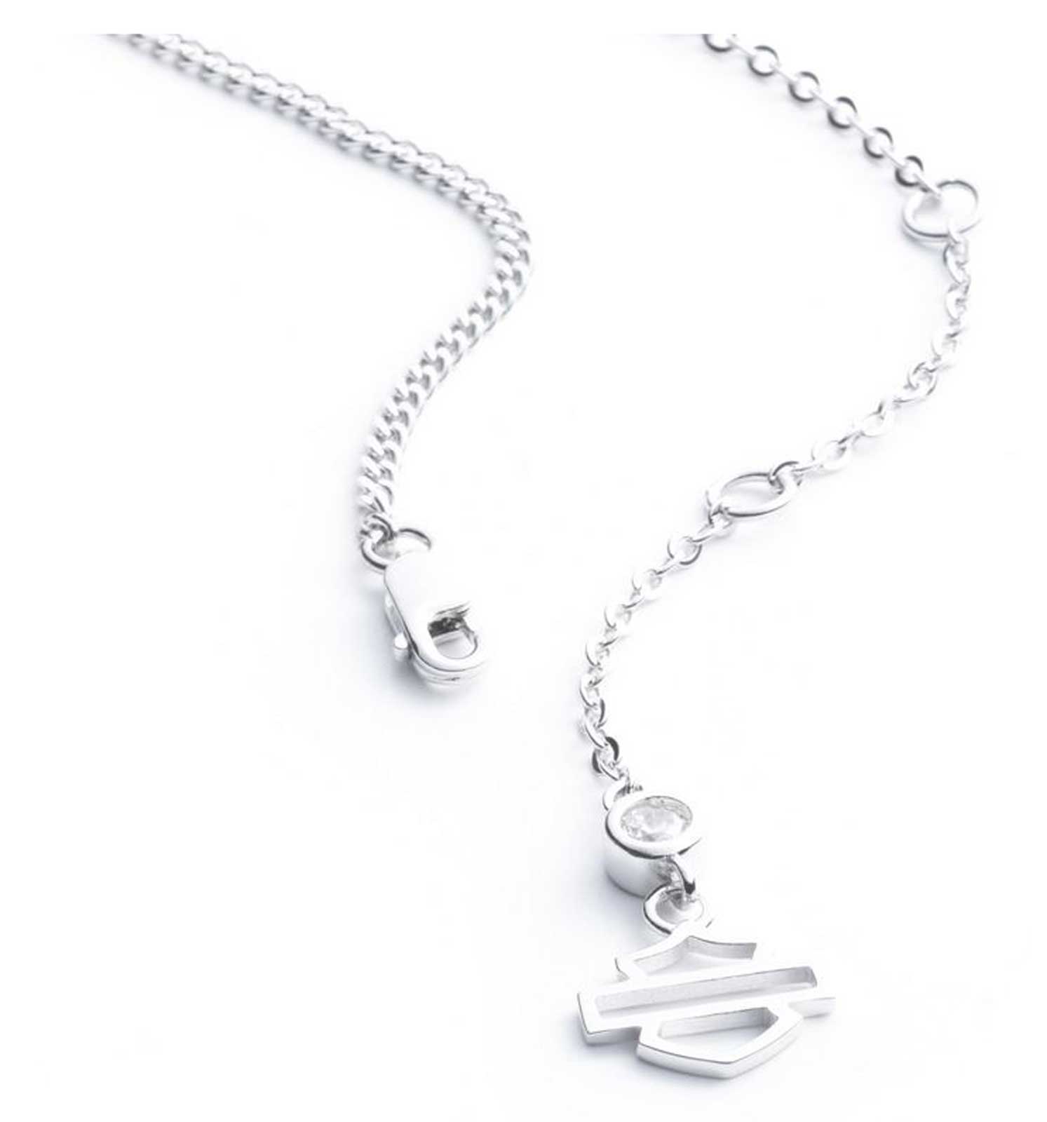 Harley-Davidson Women's 16 in. Lightening Charm Necklace & Earring Set, Silver - No Hassle Returns at Wisconsin Harley