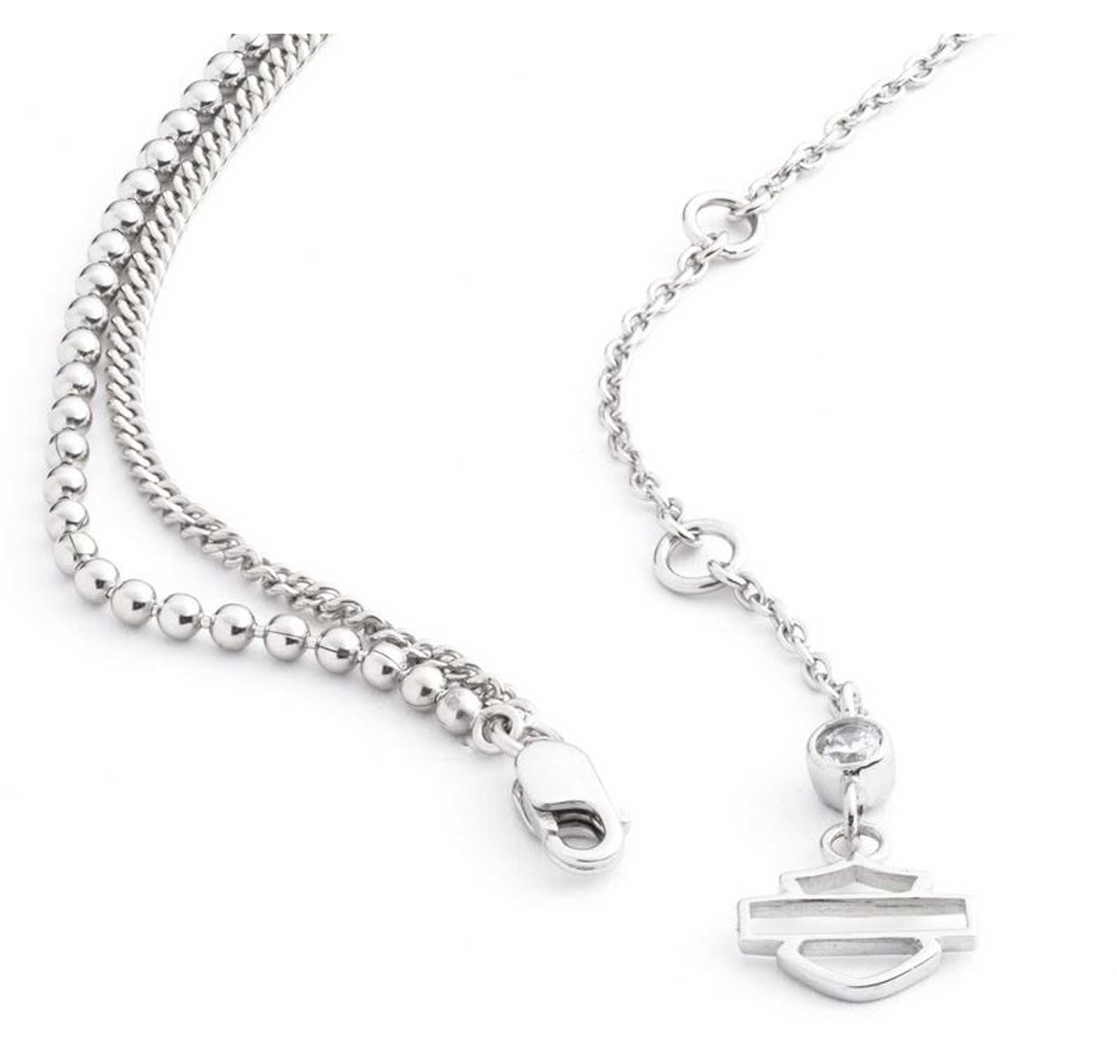 パーツ Jewxlry Harley-Davidson® Womens Crystal Barbed Wire Necklace