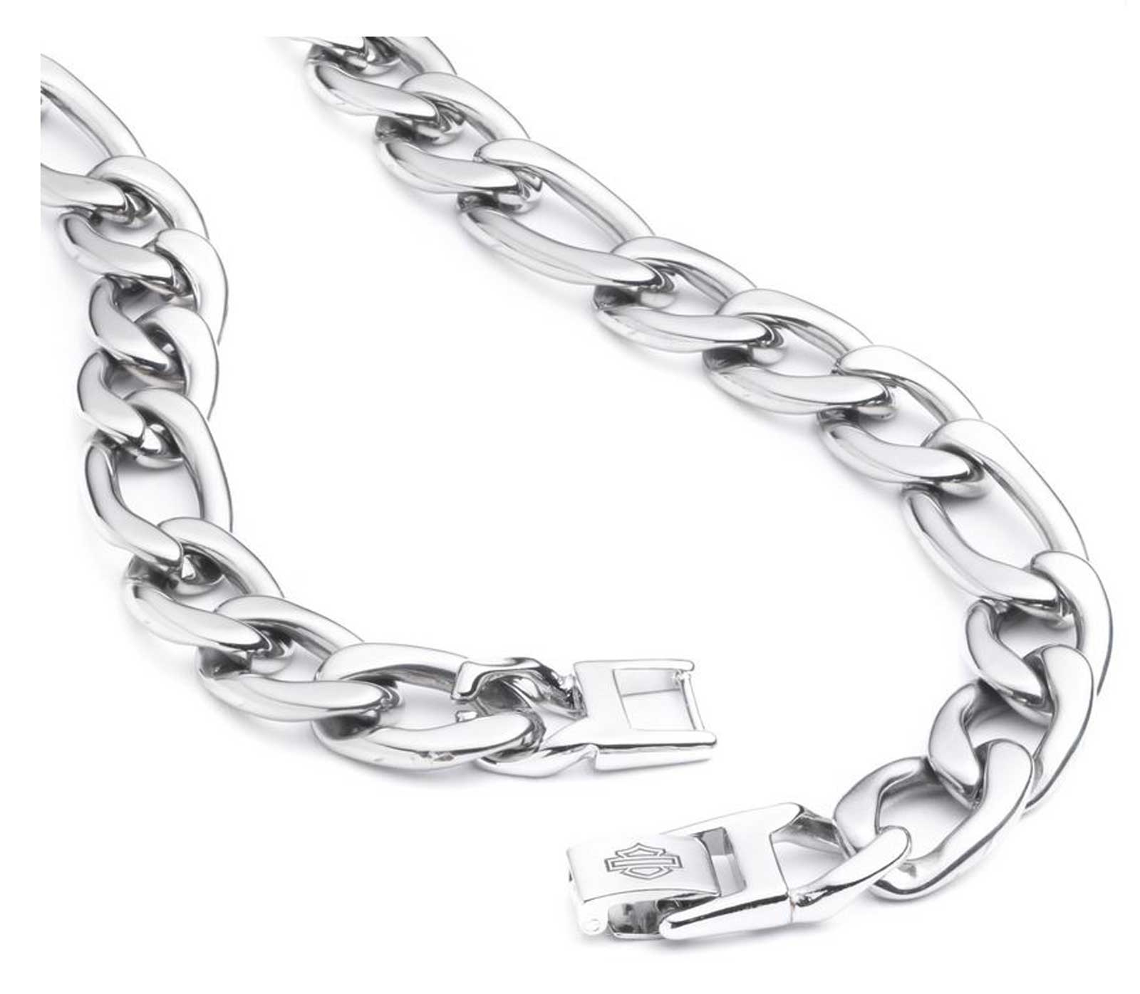 Harley-Davidson Free Shipping - Harley-Davidson Men's 24 in. Figaro Chain Necklace - Stainless Steel, Silver - Free Shipping on many products plus Orders Over $99