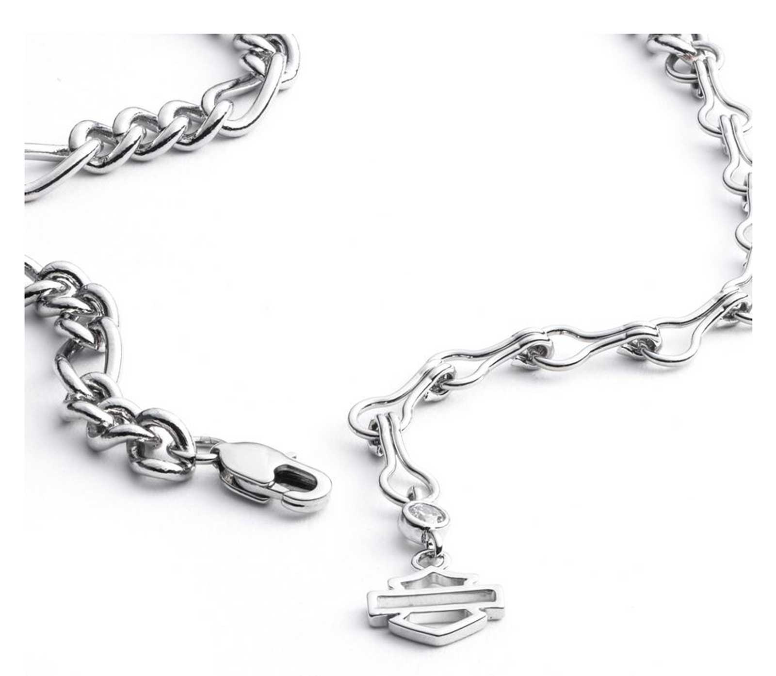 Harley-Davidson Free Shipping - Harley-Davidson Women's 16 in. Figaro Chain Necklace - Brass Silver Plated - Free Shipping on many products plus Orders Over $99