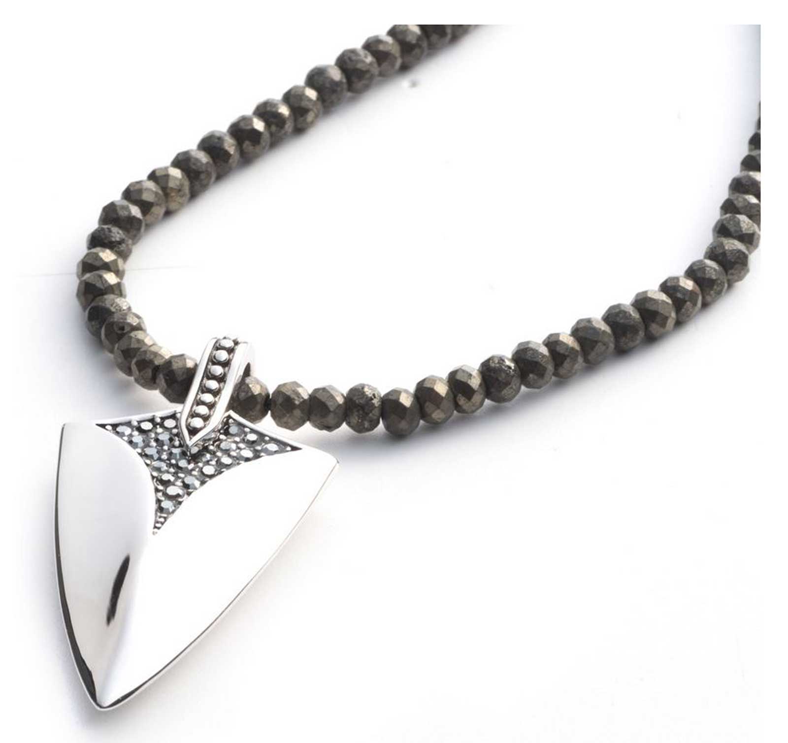 Harley-Davidson His & Hers Shield Necklace Set w/ Pyrite Beads - 22 & 16 Inch - Largest Selection of Harley-Davidson Products