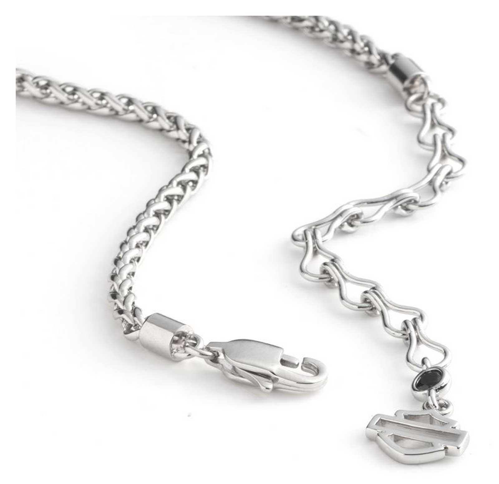 HARLEY DAVIDSON Men's 22 Stainless Steel シールドペンダント Harley-Davidson® Men's 22 in. Bar & Shield H-D Pendant