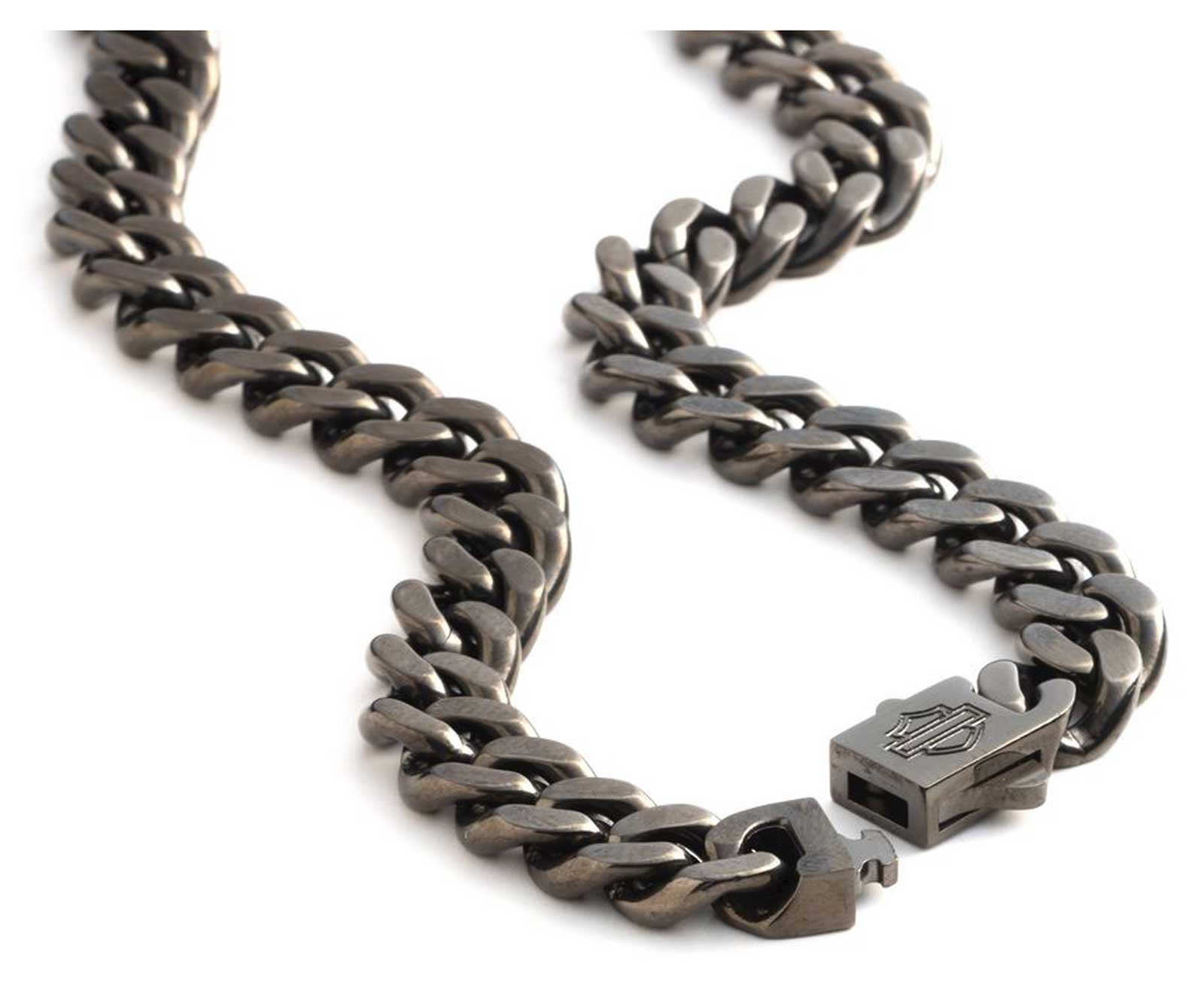 Harley-Davidson® Men's 22 in. Wing Logo ID Tag Curb Chain Necklace