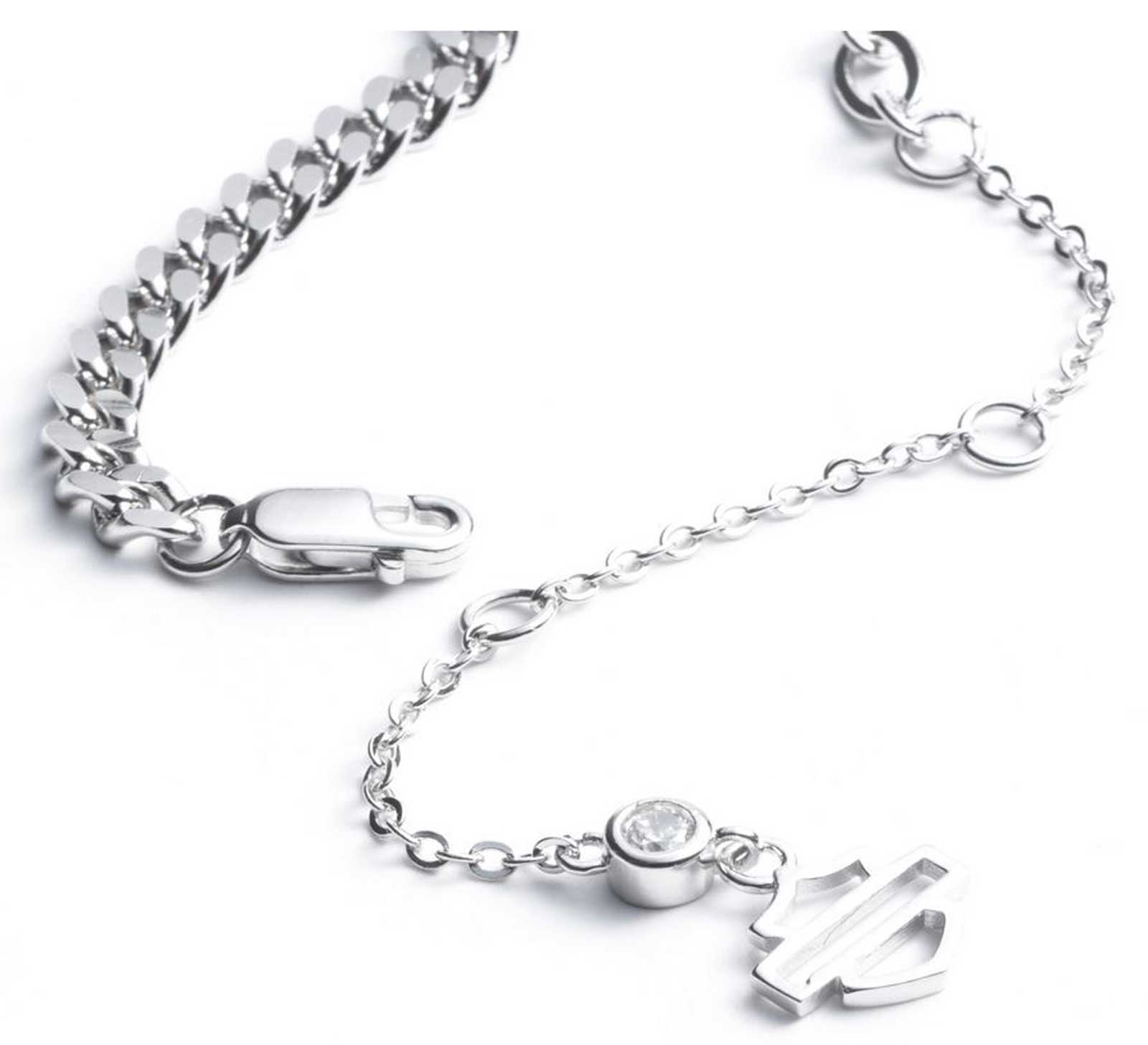 Harley-Davidson Women's 16 in. Bar & Shield Heart Necklace & Earring Set, Silver - Largest Selection of Harley-Davidson Products