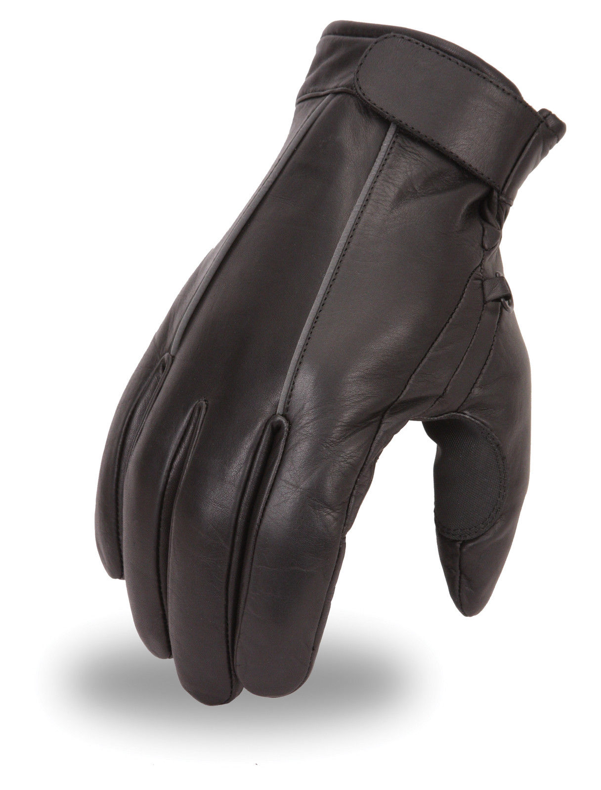 First Mens Leather Motorcycle Gloves w/Reflective Piping & Throttle Grip FI152GL - Wisconsin Harley-Davidson