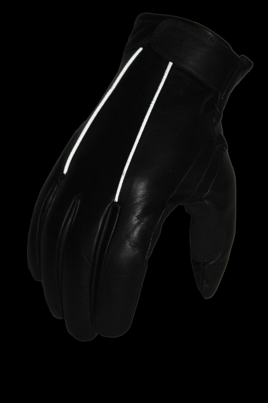 First Mens Leather Motorcycle Gloves w/Reflective Piping & Throttle Grip FI152GL - No Hassle Returns at Wisconsin Harley