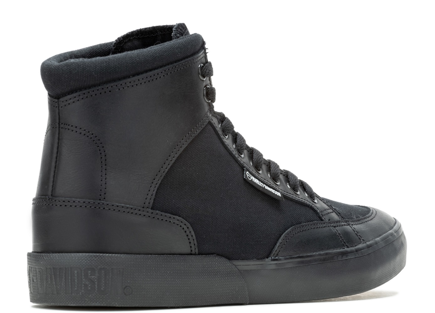 Harley-Davidson Unisex Rosemont 4-Inch Black Leather and Canvas Boots, D75004 - No Hassle Returns at Wisconsin Harley