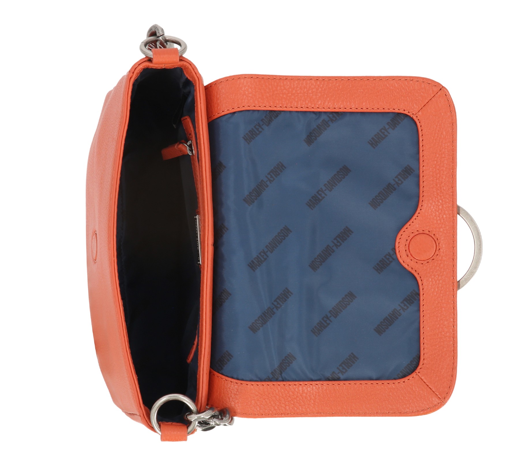 Harley-Davidson Free Shipping - Harley-Davidson Women's Magnetic Flap Closure O Ring Crossbody Purse - Orange - Free Shipping on many products plus Orders Over $99