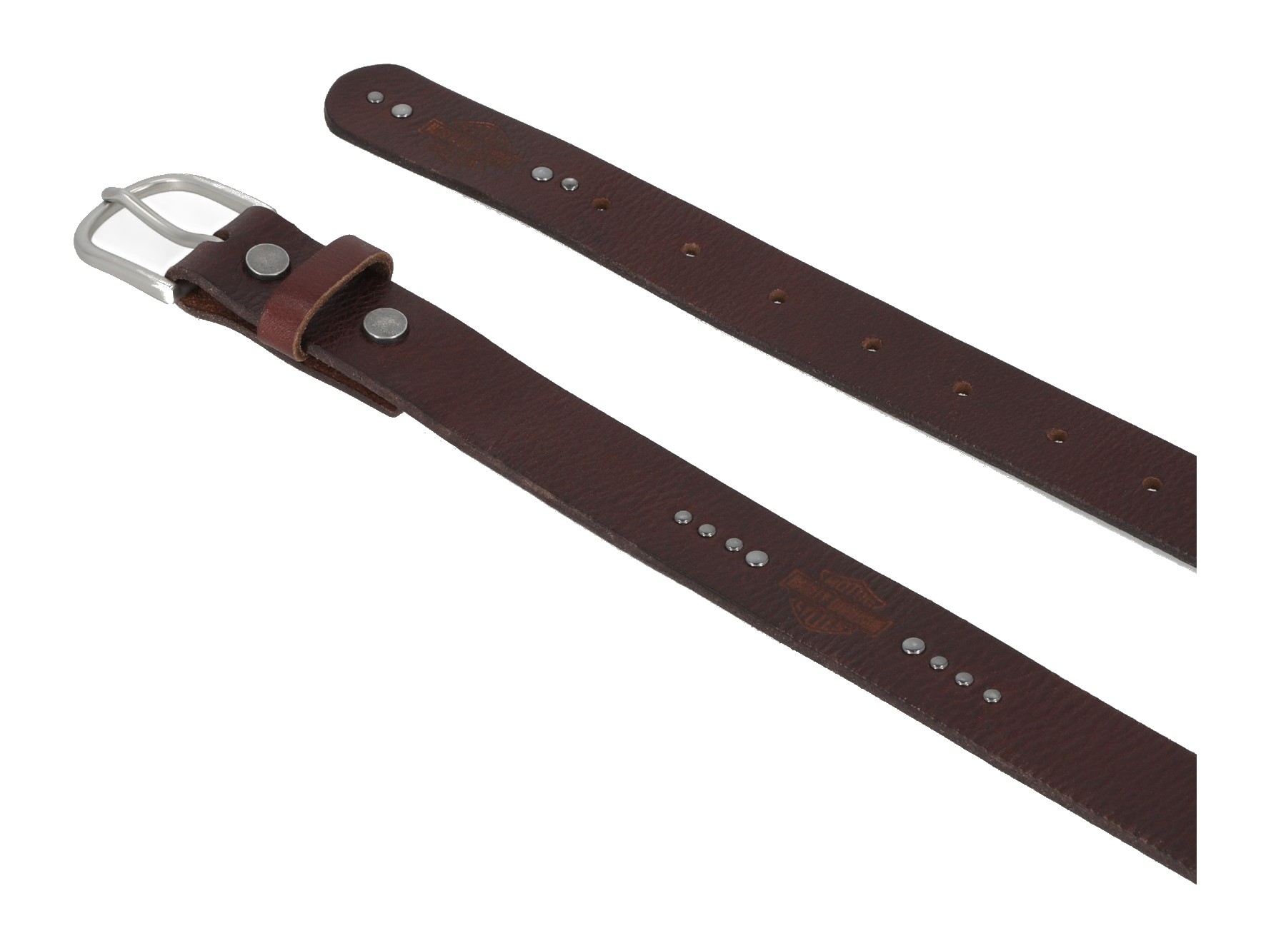 Harley-Davidson Women's Heat Embossed Bar & Shield Leather Belt - Brown - No Hassle Returns at Wisconsin Harley