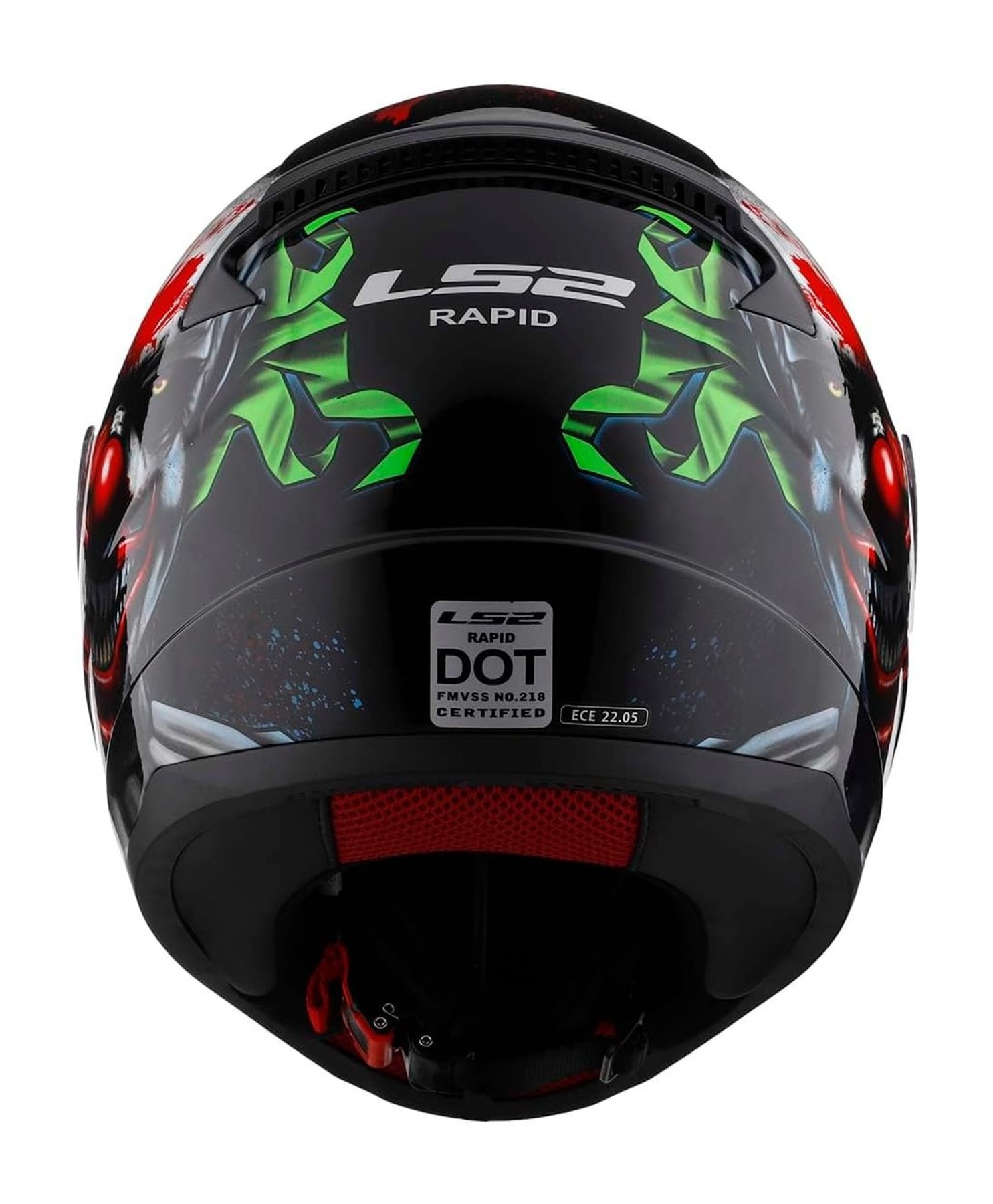 LS2 Helmets Rapid II Happy Dreams Full Face Motorcycle Helmet - Gloss Black - No Hassle Returns at Wisconsin Harley