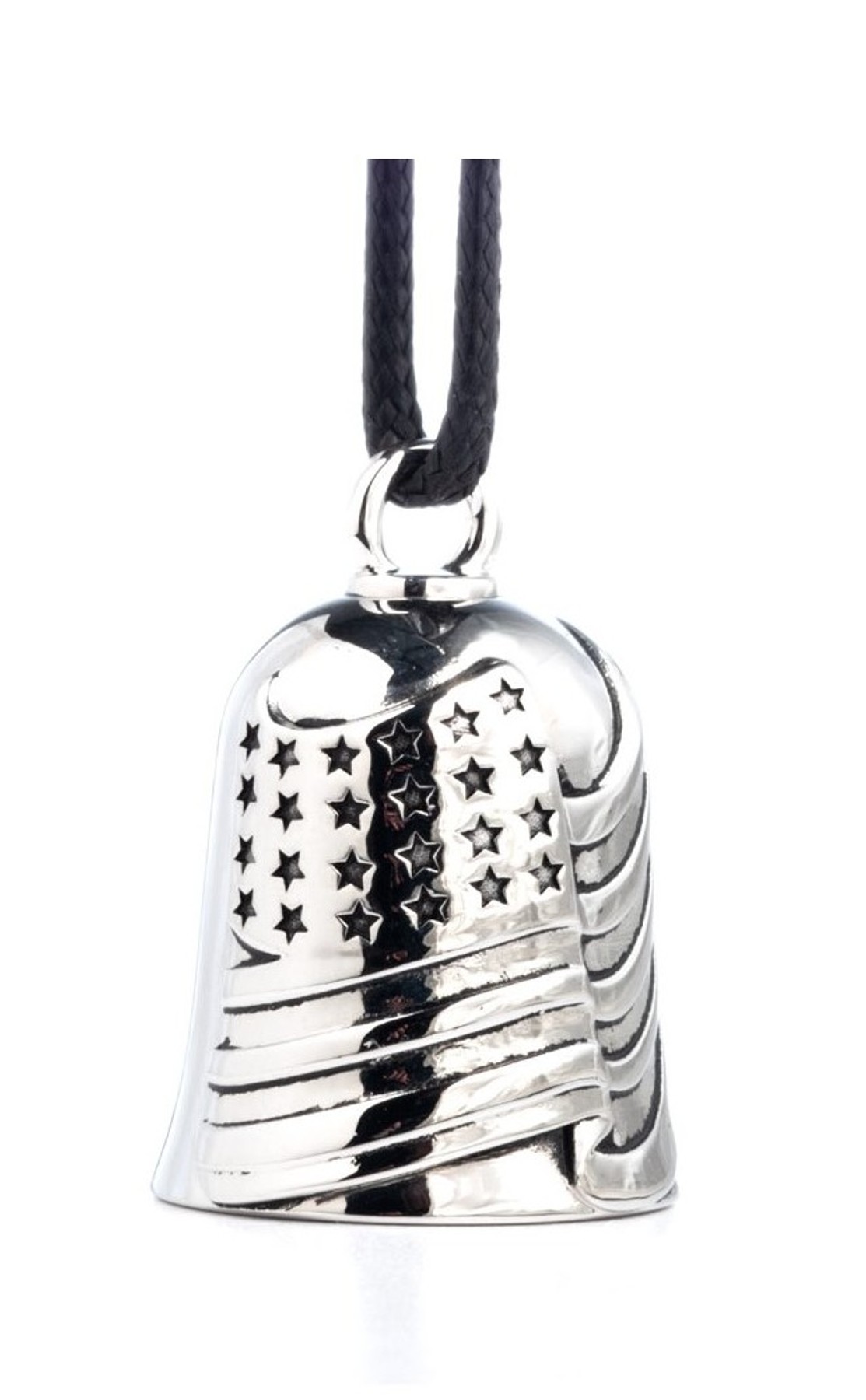 Harley-Davidson H-D Flowing American Flag Ride Bell - Silver Plating - Wisconsin Harley-Davidson